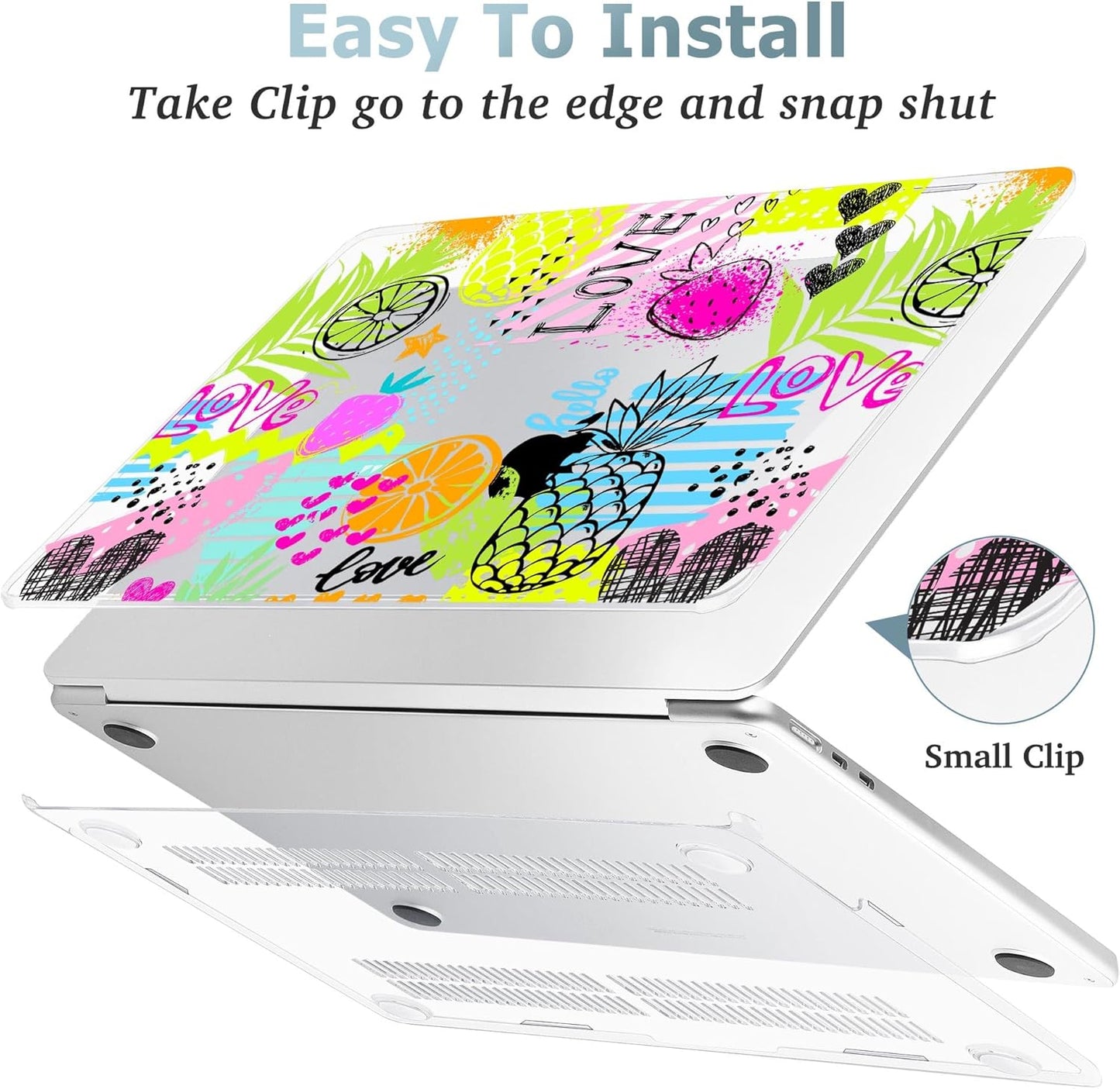 May Chen for MacBook Air 13.6 Inch Case 2025/2024/2023/2022 Release (Model A2681 A3113 A3240, M2 M3 M4 Chip) – Hard Shell Laptop Cover with Keyboard Cover & Screen Protector， Seamless Fruit