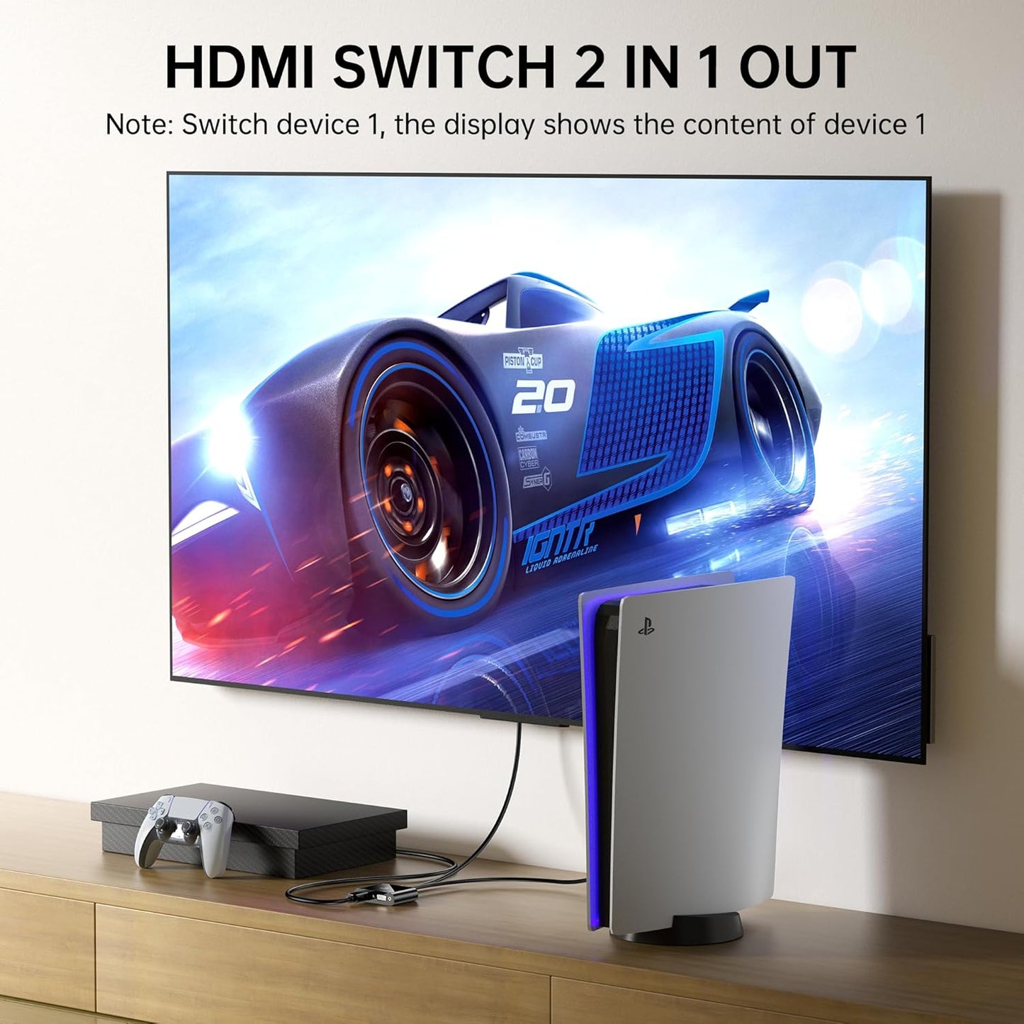 HDMI to VGA and HDMI Adapter, Dual Output 1080P Video Converter with Audio, USB-Powered HDMI Splitter for Laptop, TV Box, Projector, Monitor