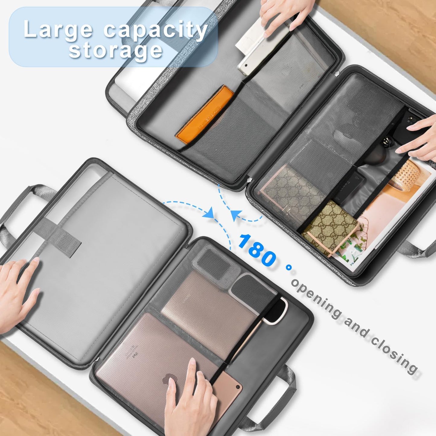 ZINZ Laptop Case Computer Sleeve Briefcase with Multi-pockets for 11.6 12.9 13 13.3 14 15 15.6 16 inch Notebooks