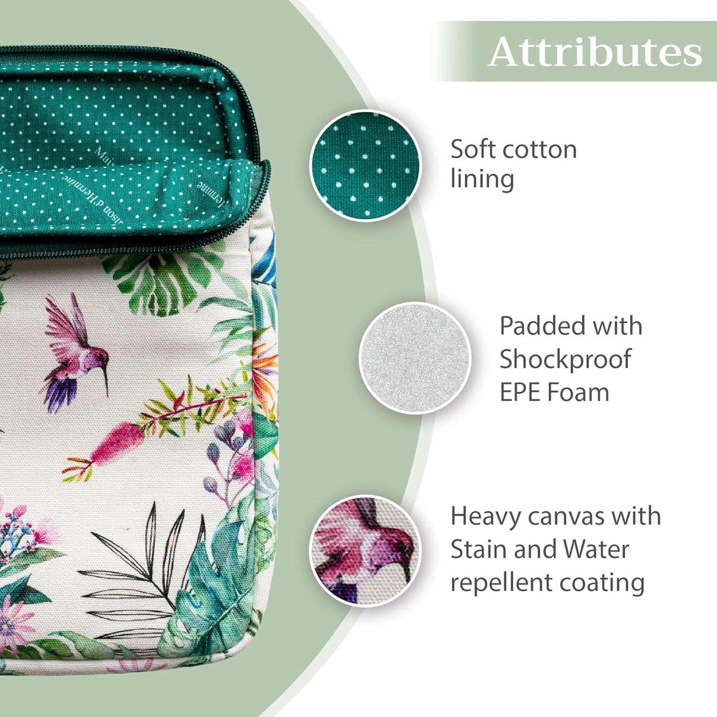 Maison d'Hermine Laptop bag with front pocket Stain and water repellent Cotton canvas