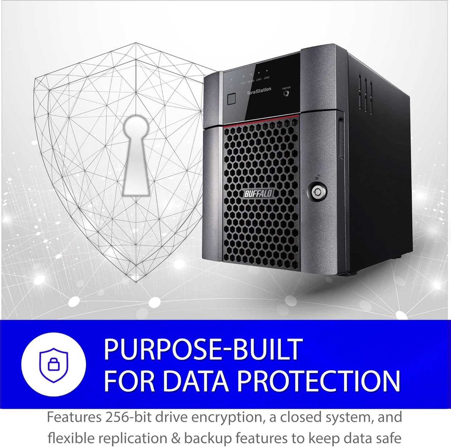 BUFFALO TeraStation Essentials 4-Bay Desktop NAS 8TB (4x2TB) with HDD Hard Drives Included 2.5GBE / Computer Network Attached Storage/Private Cloud/NAS Storage/Network Storage/File Server