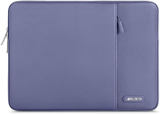 MOSISO Laptop Case 14 inch, 14 inch Laptop Sleeve Compatible with HP Lenovo Dell ASUS Acer, HP Stream, Dell Latitude, Lenovo IdeaPad, Polyester Vertical Computer Sleeve Bag with Pocket, Lavender Gray