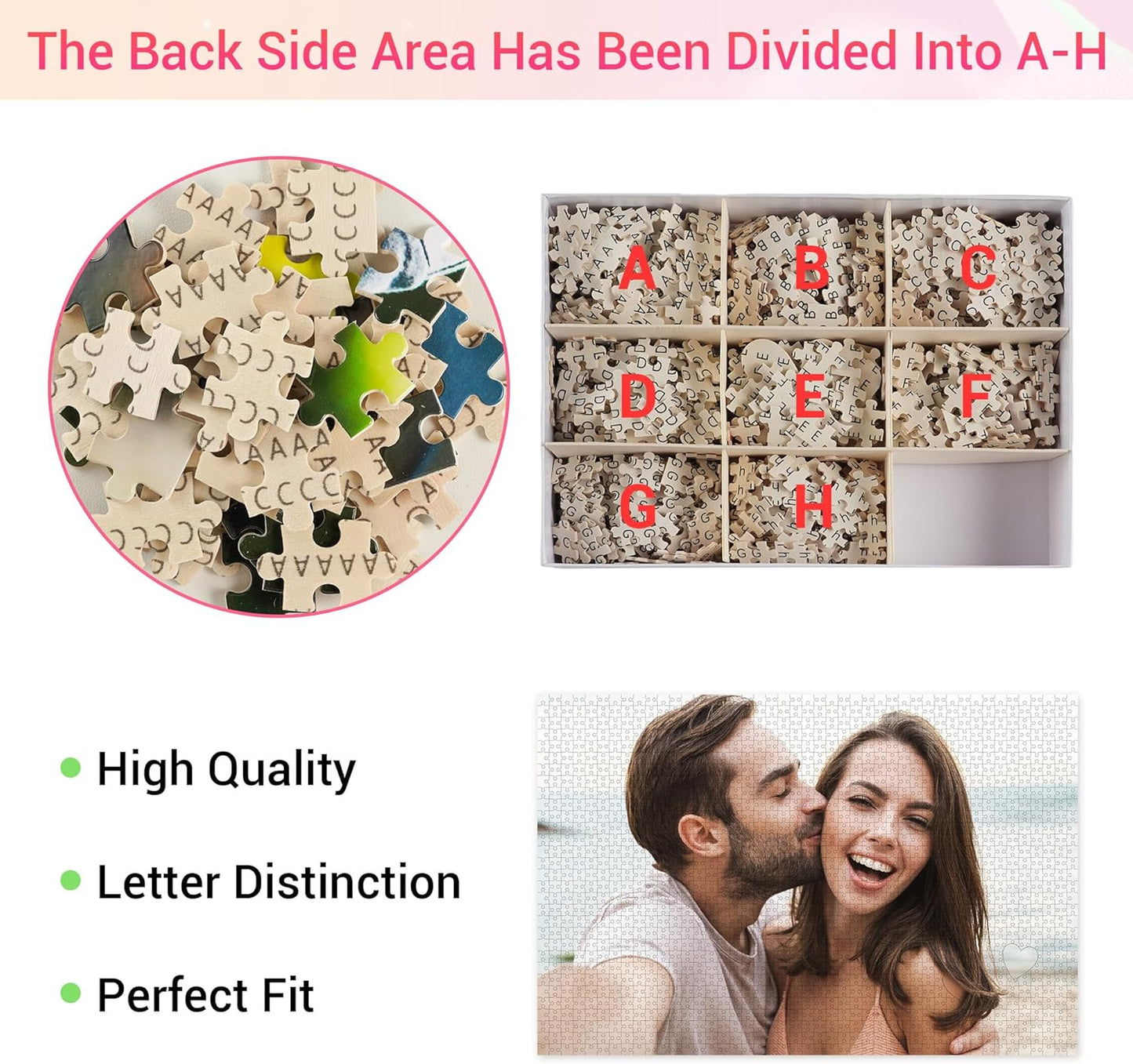 Easycosy Custom Photo Puzzles 1314/520 Pieces for Adults Families Personalized Picture Text Jigsaw Puzzle Gift for Holiday Birthday Wedding Anniversay(Horizontal/Vertical)