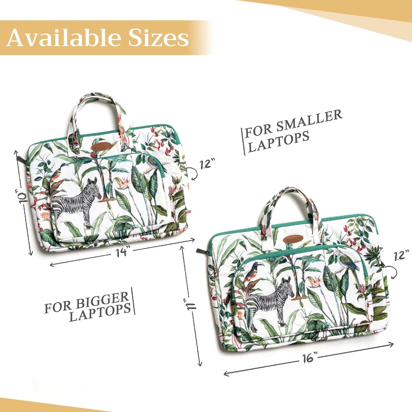 Maison d'Hermine Laptop bag with front pocket Stain and water repellent Cotton canvas