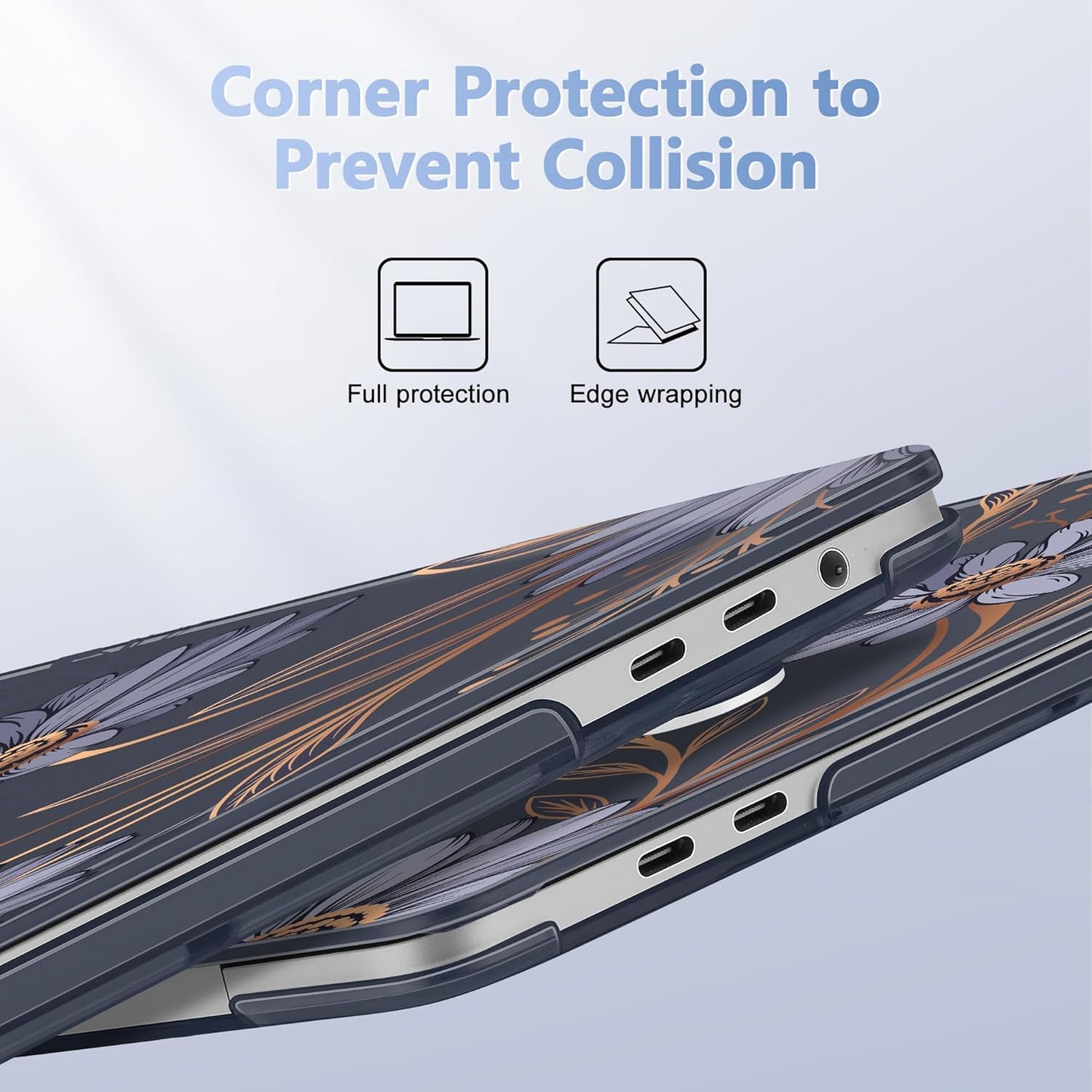 for MacBook Pro 16 inch Case 2019 2020 Release Model A2141, Plastic Hard Shell Cover with Keyboard Cover & Screen Protector for MacBook Pro 16 inch with Touch Bar & Touch ID - Blooming Plants