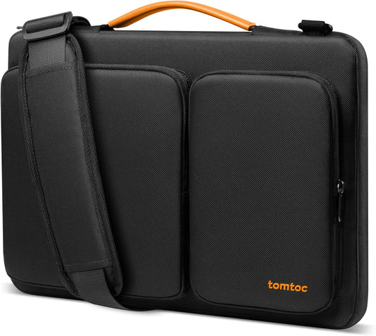 tomtoc 360 Protective Laptop Shoulder Bag for 13 Inch 2025 MacBook Air M4/A3240, M3/A3113, M2/A2681, M1/A2337, MacBook Pro M2/M1, 13-in Surface Pro 11th AI/10/9, Water-Resistant Accessory Case