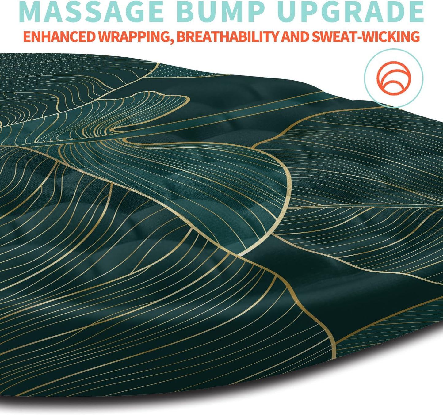 Ergonomic Mouse Pad Wrist Support with Memory Foam Massage Bulge, Carpal Tunnel Pain Relief Mousepad Wrist Rest for Mouse(12x8 inch, Leaves)