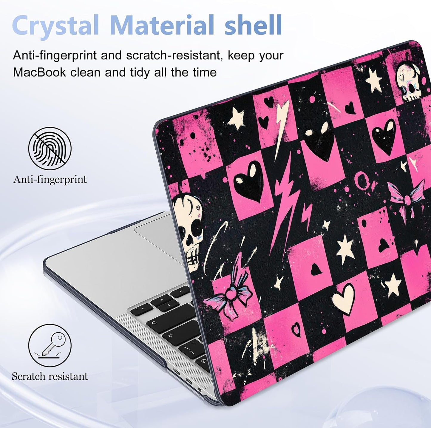 for MacBook Pro 16 inch Case 2019 2020 Release Model A2141, Plastic Hard Shell Cover with Keyboard Cover for MacBook Pro 16 inch with Touch Bar & Touch ID, Pop Punk Checkerboard