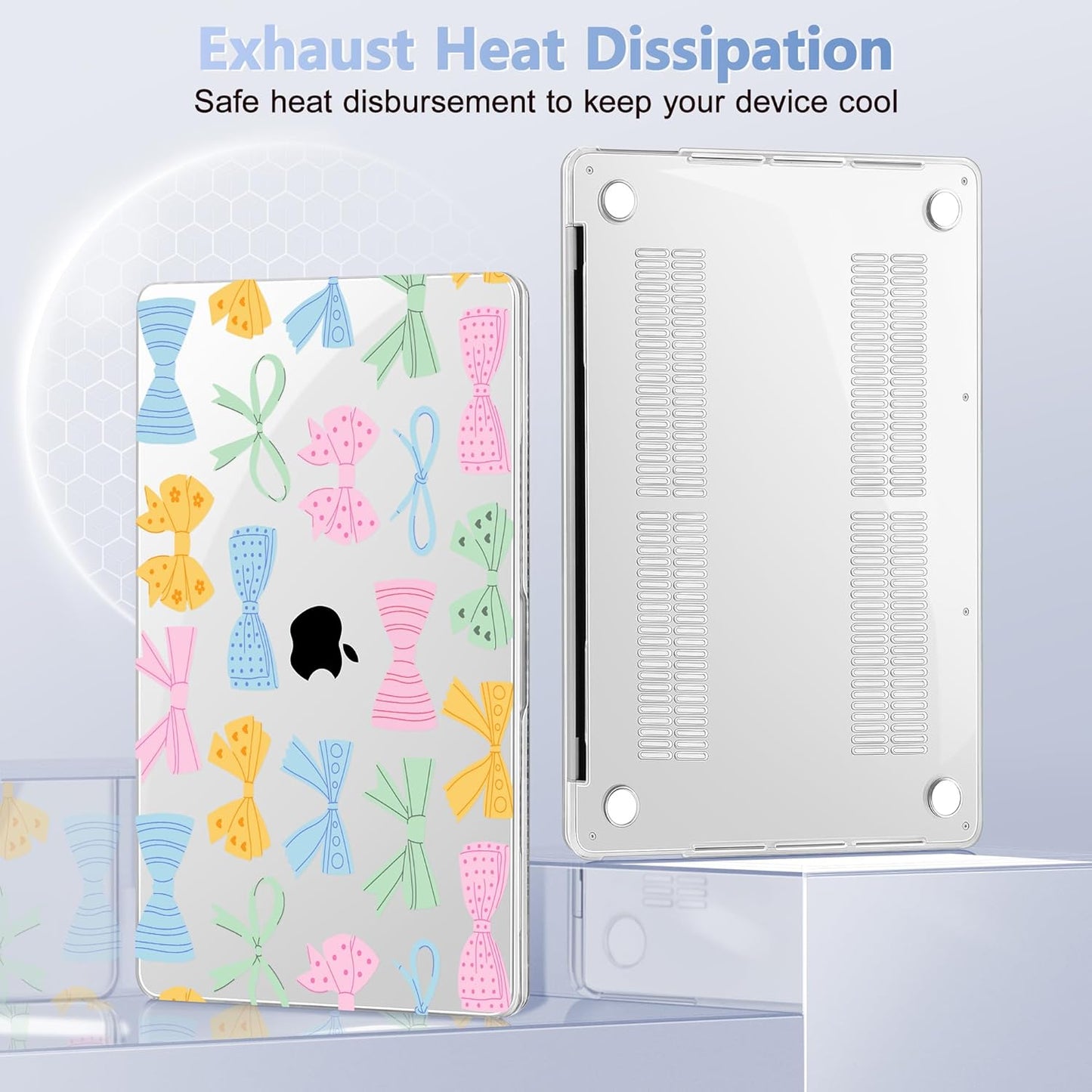 for MacBook Pro 16 inch Case 2019 2020 Release Model A2141, Plastic Hard Shell Cover with Keyboard Cover & Screen Protector for MacBook Pro 16 inch with Touch Bar & Touch ID, Colorful Bow