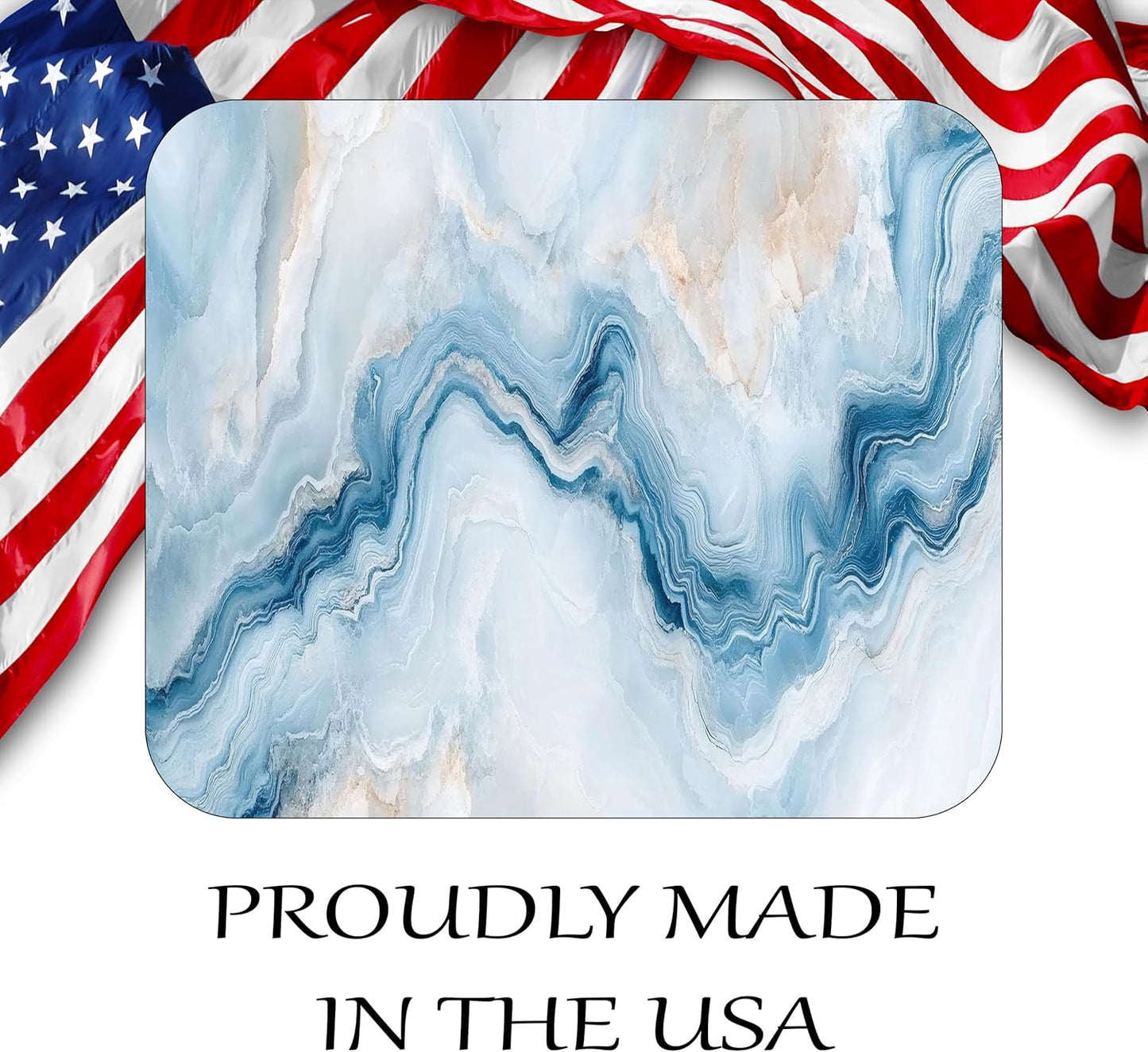 Decorative Colorful Mouse Pad Mat Mousepad for Desk Computer Laptop PC Gaming Home or Office Gift (Blue Agate MP29)