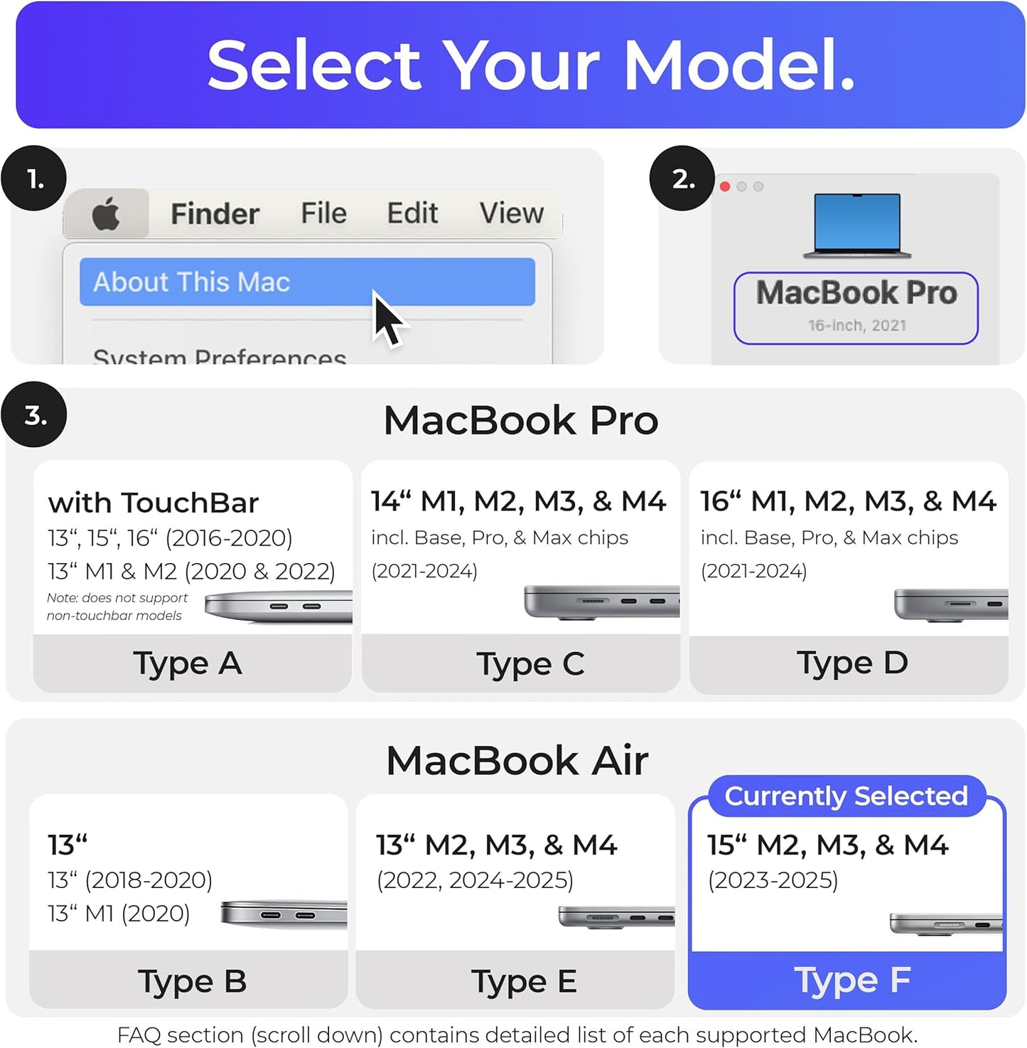 Dock for 15" Apple MacBook Air - Docking Station - Connect Dual Displays with Two Thunderbolt 4 USB-C Ports - Mac Docking Station Hub - Supports MacBook Air 15" (M2 2023 & M3 2024)