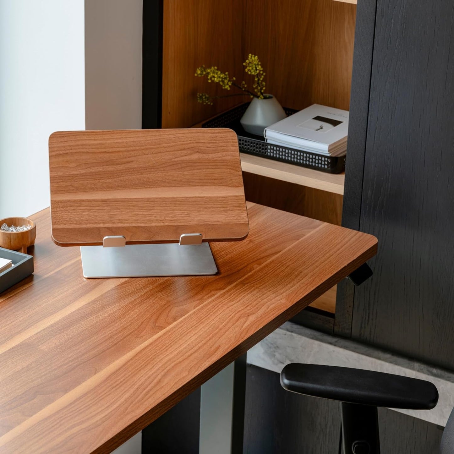 Branch Adjustable Laptop Stand - Elevate Ergonomics & Reduce Strain, Laptop Riser Customizable Height & Angle, Portable & Robust Design for Home or Office, Secure Silicon Grips - Walnut