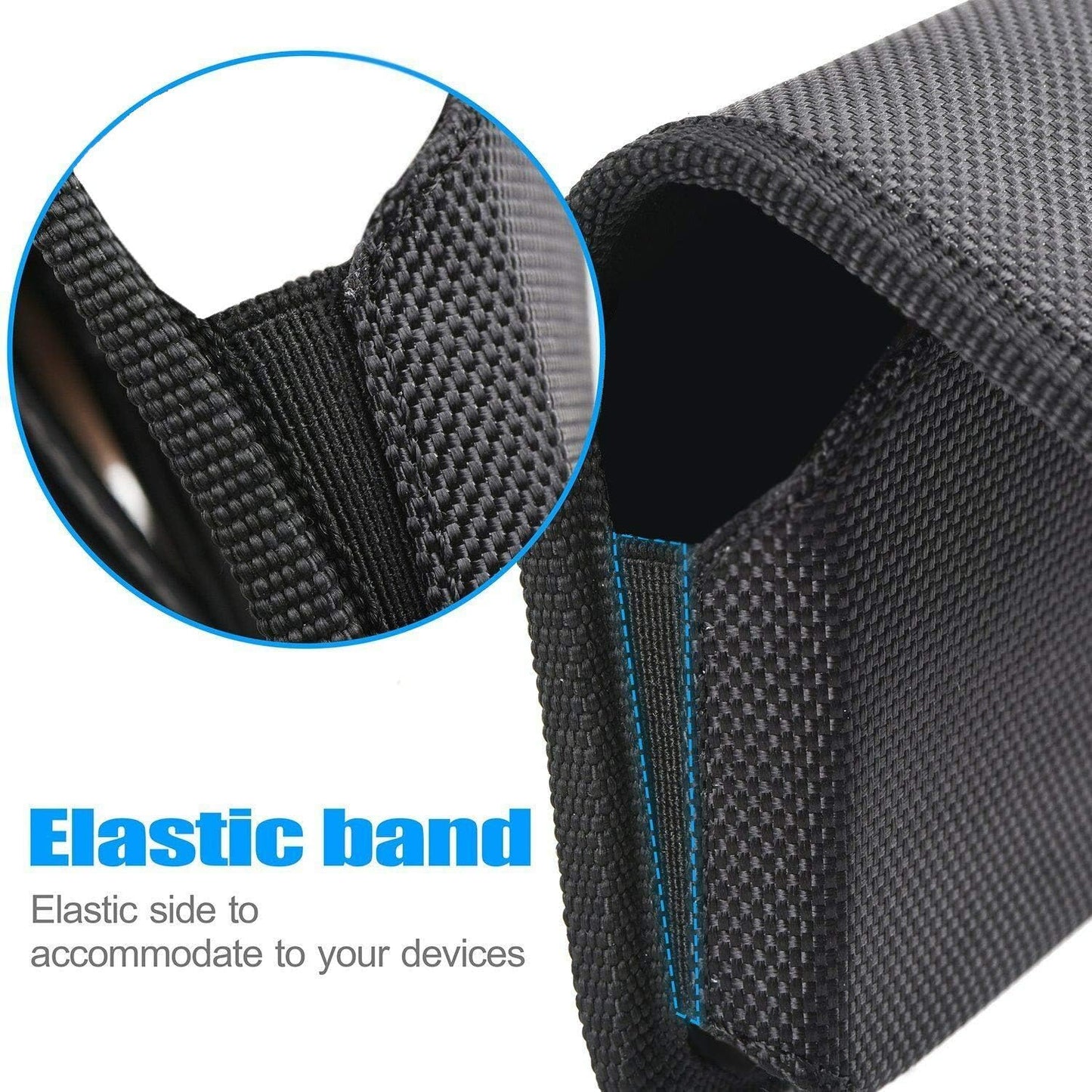 AH Heavy Duty Nylon Phone Holster for iPhone 11, 12 Pro, Carrying Pouch Holder with Belt Loopfor iPhone 8 7 SE 2020 6s 6 X Xs XR Galaxy fit Otterbox or Thick Case (Medium)