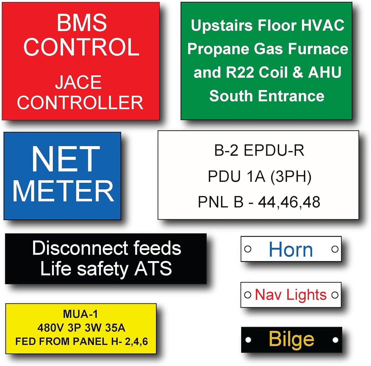 Engraved Electrical Panel Labels, Phenolic Labels, Breaker Box Label, Electric Meter Tags, Plastic Electrical Label, Plastic Tags