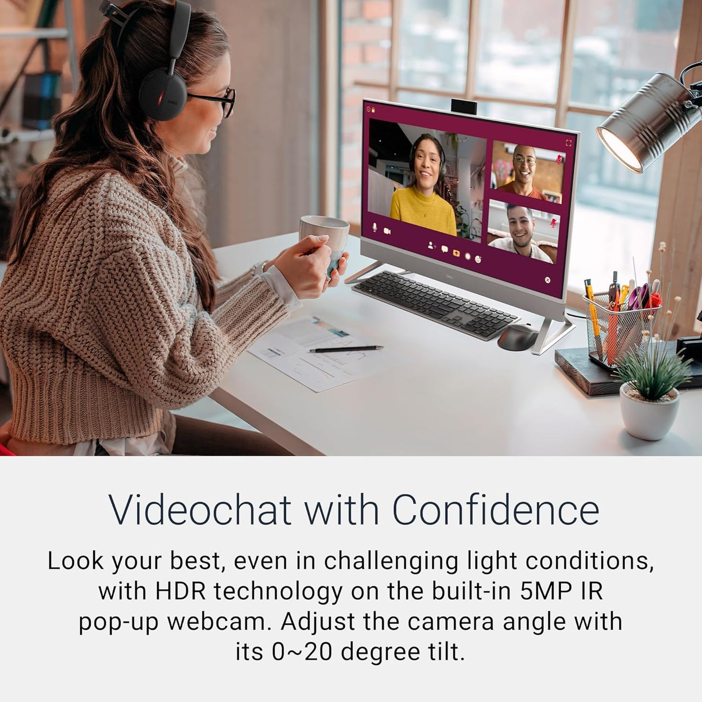 Dell 24 All-in-One Desktop ec24250-23.8-inch FHD Display, Intel Core 3 Processor 100U, Intel Graphics, 8GB DDR5 RAM, 512GB SSD, Windows 11 Home, Onsite Service+6 Months Retail Migrate - White