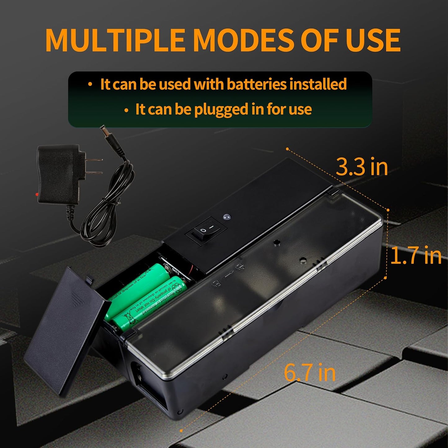 GSS Electric Mouse Trap, Smart Mouse Traps Indoor for Home,Reusable Mice Traps, AC/Battery Powered, Easy Clean
