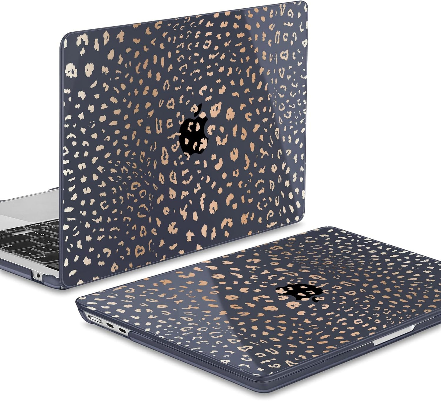 May Chen for MacBook Air 13.6 Inch Case 2025/2024/2023/2022 Release (Model A2681 A3113 A3240, M2 M3 M4 Chip) – Hard Shell Laptop Cover with Keyboard Cover & Screen Protector， Leopard Print