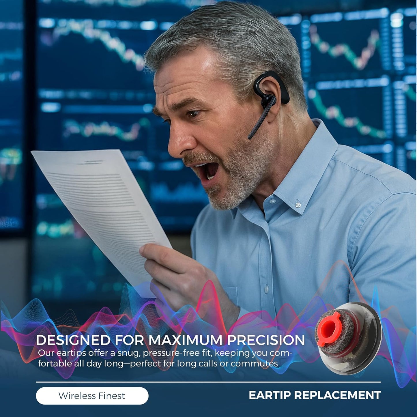 3X Ultra Comfort Eartips Ear Buds Replacement Earphone Ear Tips Kits Earpads Foam Set Cushion for Plantronics Voyager 5200 5220 5210 Series Bluetooth Headset Headphone (Small S)