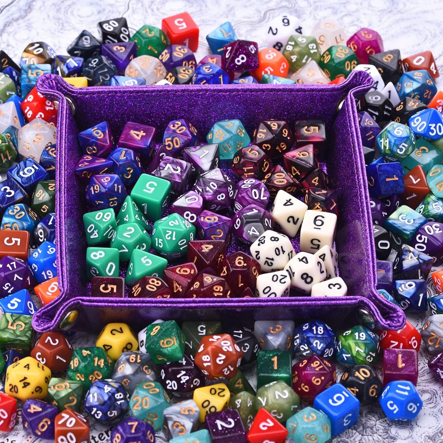 DND Dice Sets 30 x 7 (210pcs) Polyhedral RPG Dice for Dungeons and Dragons Tabletop Role Playing Adventure Games, with a Large Drawstring Bag