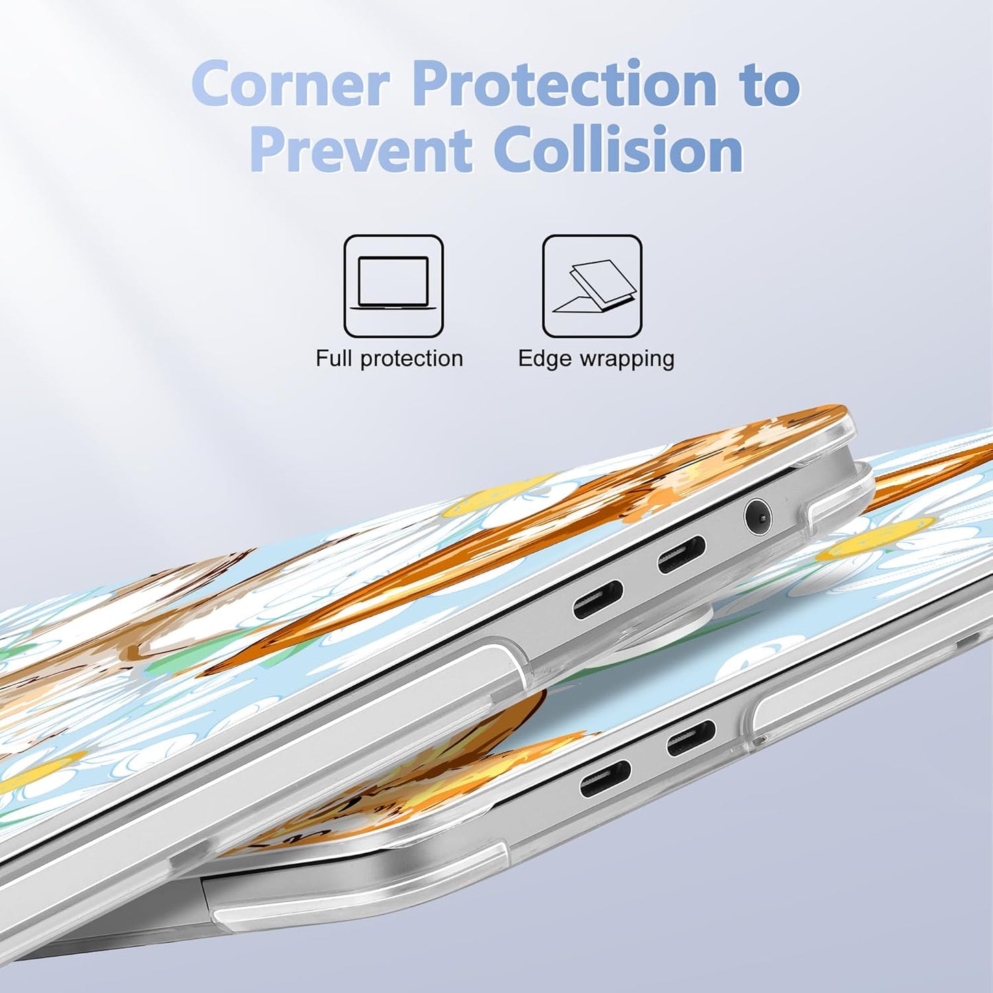 for MacBook Pro 16 inch Case 2019 2020 Release Model A2141, Plastic Hard Shell Cover with Keyboard Cover & Screen Protector for MacBook Pro 16 inch with Touch Bar & Touch ID, Cute Corgi Dog