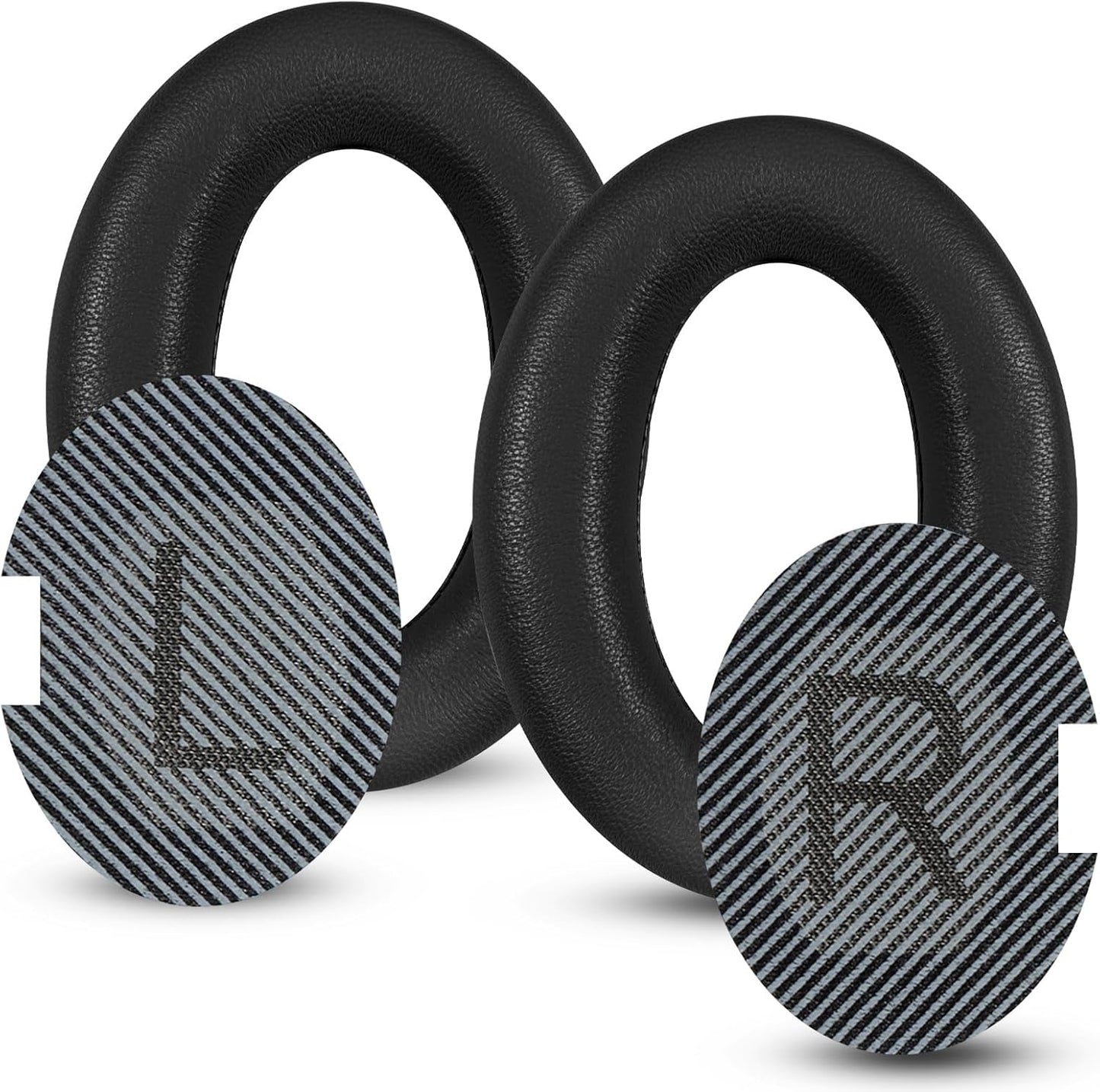 Headphones Replacement Ear Pads, Sheepskin Ear Cushions for Bose AE2/QuietComfort 15/QC25 Improved Durability, Ear Pads Cushions with High-Density Foam, Thickness and Sound Isolation - Black