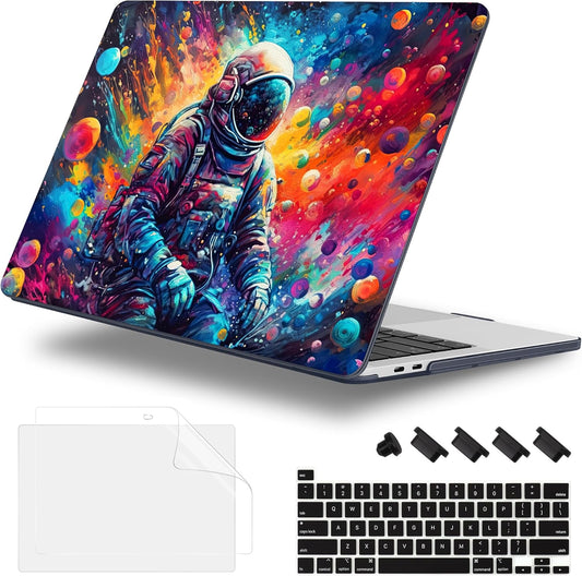 for MacBook Pro 16 inch Case 2019 2020 Release Model A2141, Plastic Hard Shell Cover with Keyboard Cover & Screen Protector for MacBook Pro 16 inch with Touch Bar & Touch ID - Astronaut