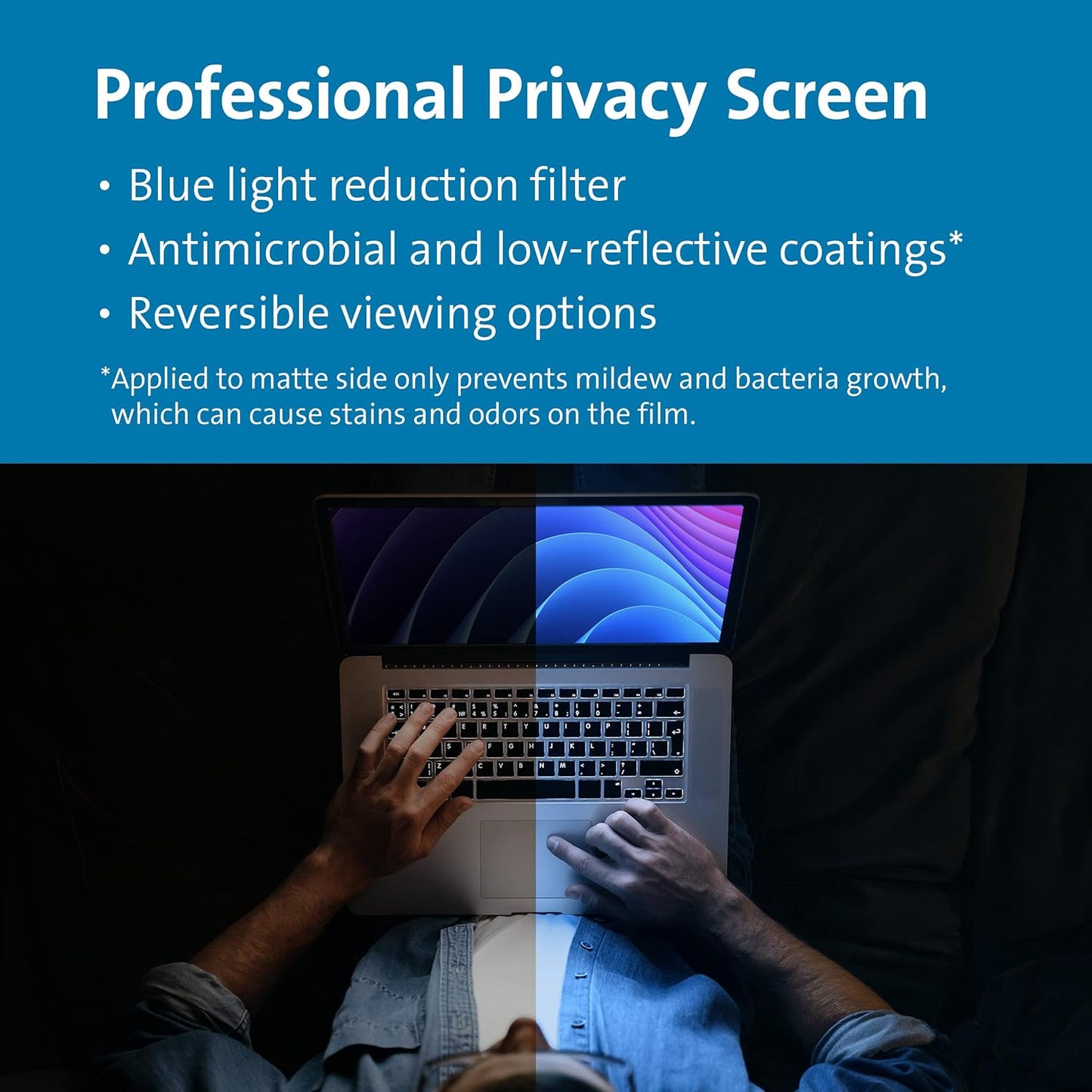 Kensington MagPro™ Magnetic Laptop Privacy Screen 15.6 inch, Removable 16:9 Laptop Privacy Filter Shield, Anti-Glare, Blue Ray Reduction, Compatible with HP/Dell/Acer/Asus/Lenovo (K58353WW)