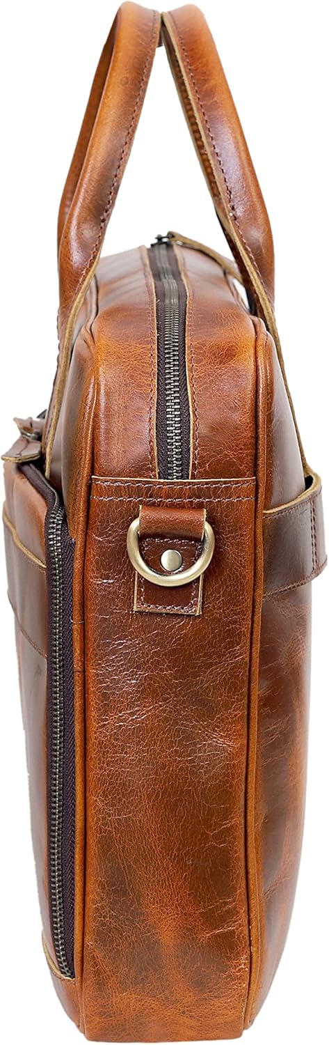 VC VINTAGE COUTURE Leather briefcase bag for men Leather Laptop Bags For Men and Women Travel Messenger Bag