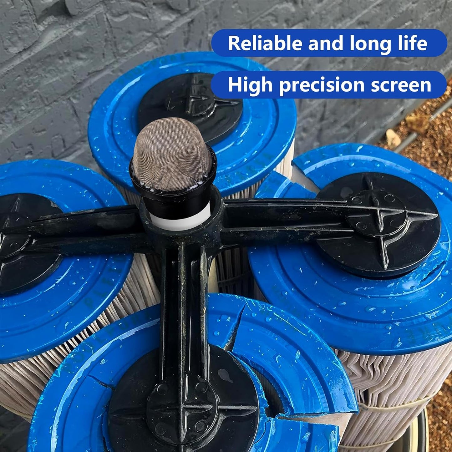 DECOHS 2 Pcs 190106Z Air Bleeder Screen Cap- Stainless Steel Screen Filter Cap Replacement Parts- Air Valve Strainer Cap for Most Pools Filters