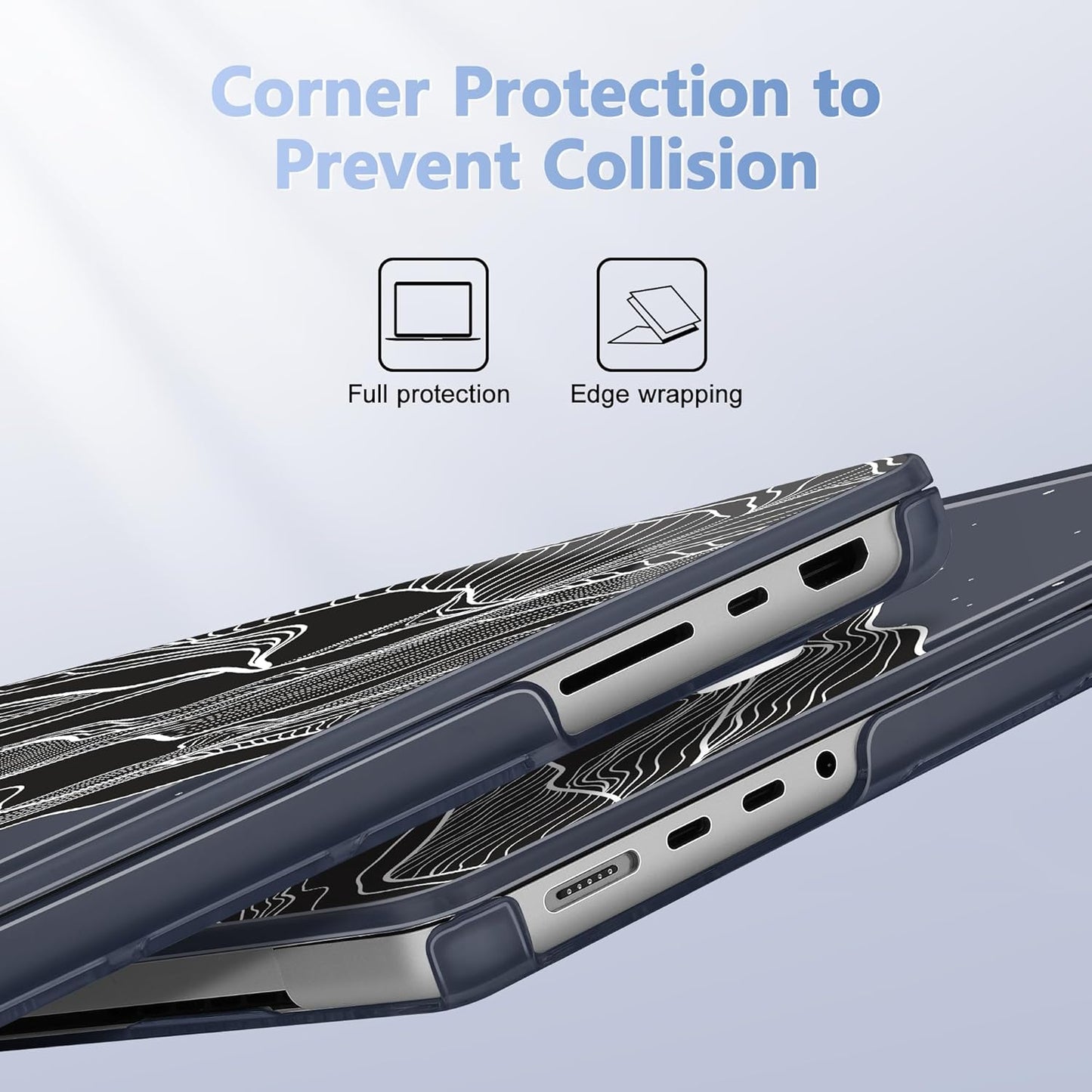 for MacBook Pro 16 inch Case 2021 2022 2023 2024 Release A3186 A3403 M4 A2991 M3 A2780 M2 A2485 M1 Pro/Max, Hard Shell Case with Screen Protector & Keyboard Cover, Mountain