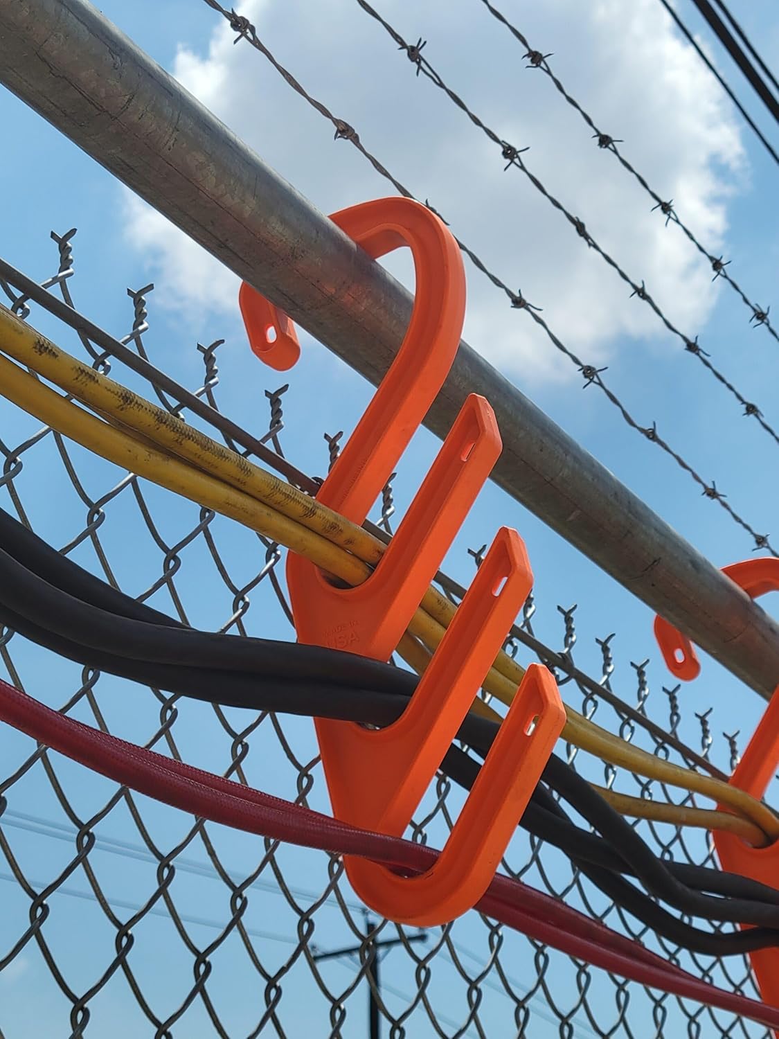 HIGH 5 Hook Triple - Heavy Duty, Industrial Safety Hook for Hanging Cables, Cords, Hoses and Welding Leads. 250 lb Capacity (Box of 20)