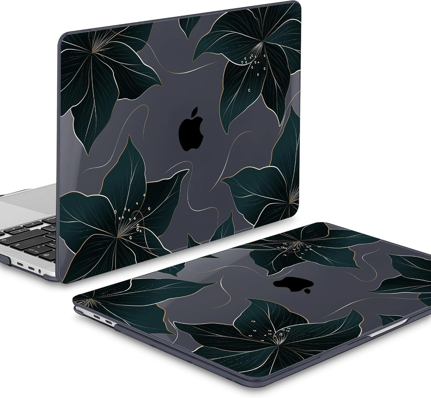 Mektron Case for MacBook Pro 16 Inch A2141 Cover 2019 Release 16" with Liquid Retina Display/Touch ID, Plastic Hard Shell with Keyboard Skin & Screen Protector & Dust Plug, Floral C218