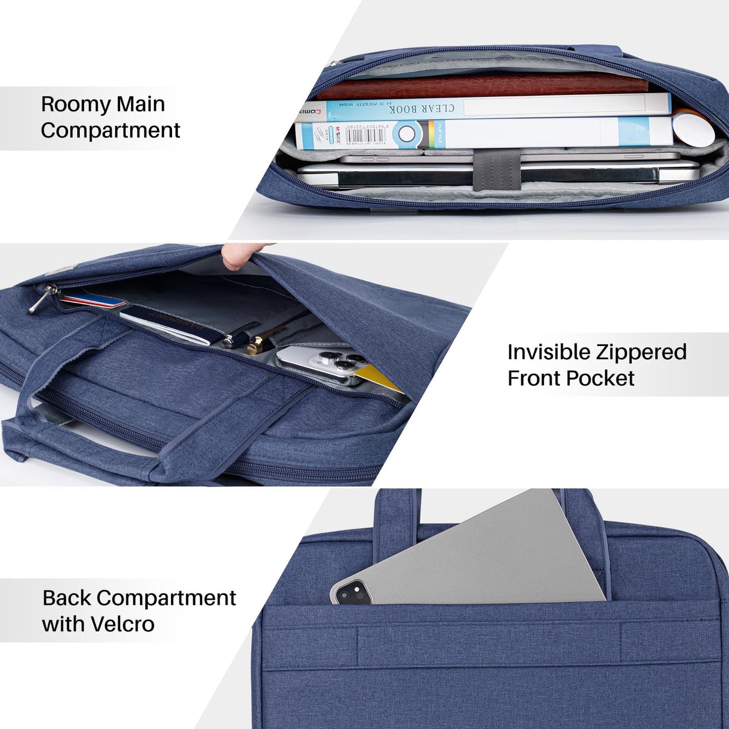Laptop Shoulder Bag 15.6 16 17.3 Inch for Men Women,Waterproof Computer Carrying Case Messenger Bag Briefcase Work