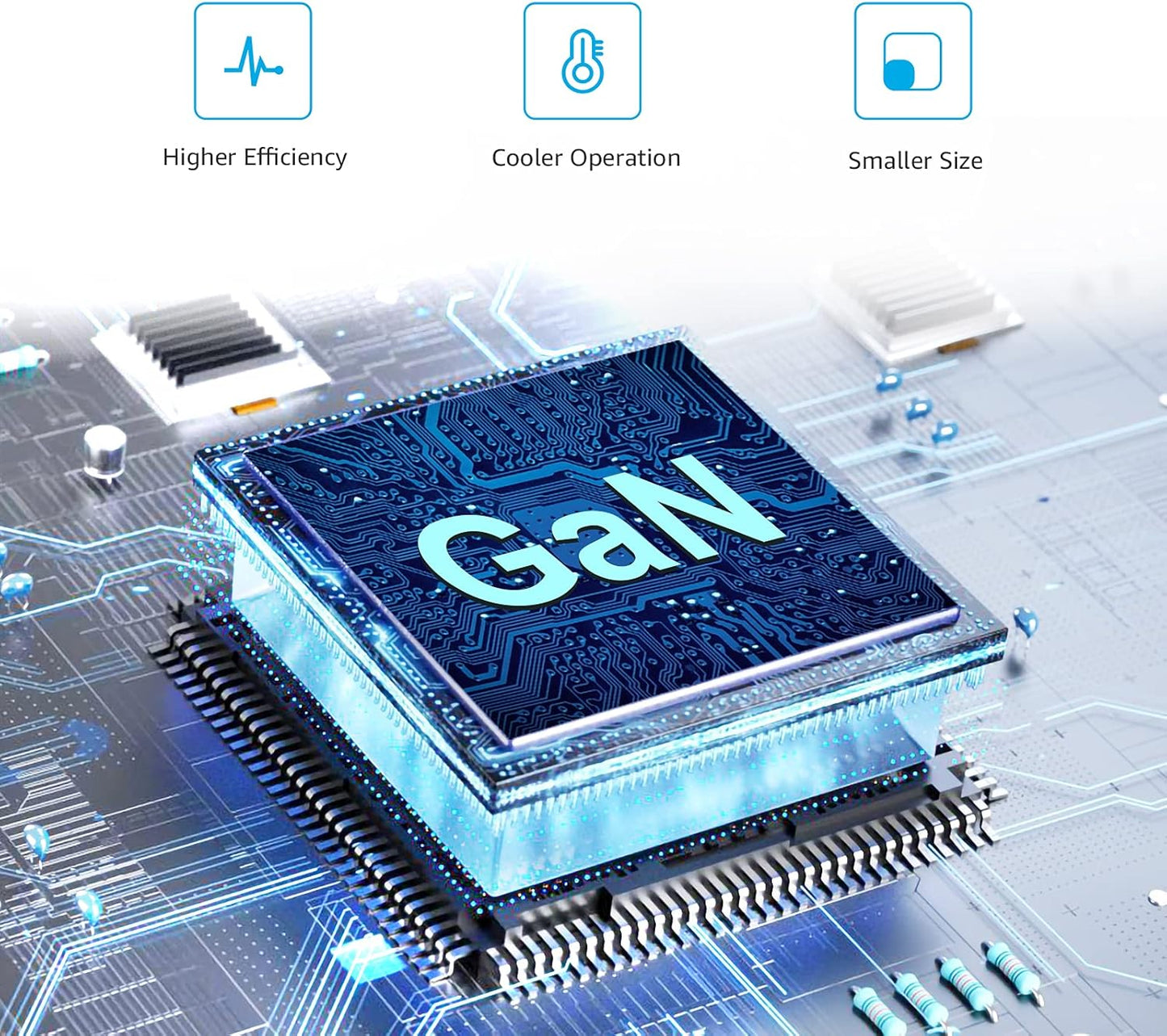 Amazon Basics 68W Two-Port GaN Wall Charger with 2 USB-C Ports (60W, 18W) with PD for Laptops, Tablets & Phones (iPhone 16/15/14/13/12/11/X, iPad, MacPro, Samsung, and More), Non-PPS, Black