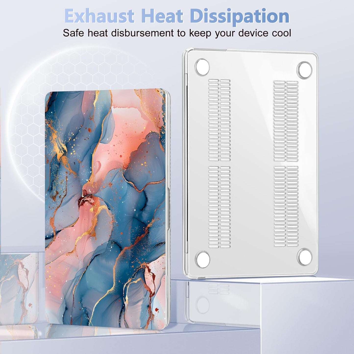 Case for MacBook Air 15 Inch 2025 2024 2023 Release M4 A3241 M3 A3114 M2 A2941, Hard Shell with Screen Protector & Keyboard Cover, Compatible with Touch ID, Abstract Art P492