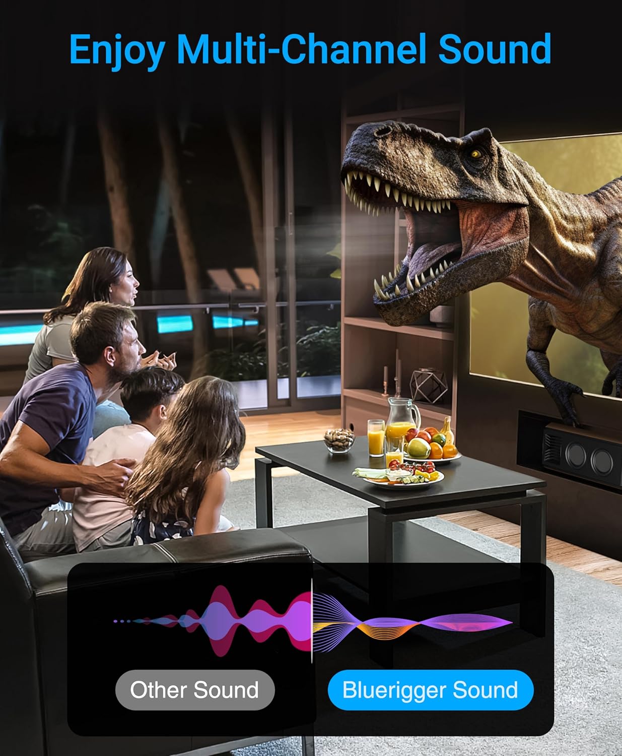 BlueRigger Digital Optical Audio Cable (6FT, Toslink Cable for Soundbar, Braided Fiber Optic, S/PDIF, Metal Shell) - Compatible with HomeTheatre, TV, Game Console (PS4, Xbox), DVR