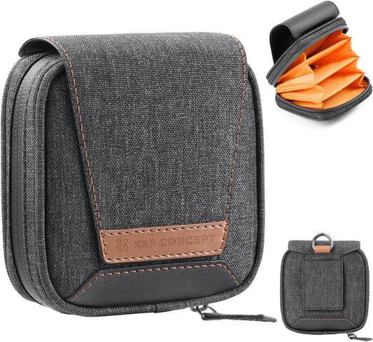 K&F CONCEPT 4 in 1 Basic Model Lens Filter Pouch Up to 95mm solar filter Pouch Case Camera Lens Filter Storage Wallet for ND UV CPL Filter Waterproof Filter Case