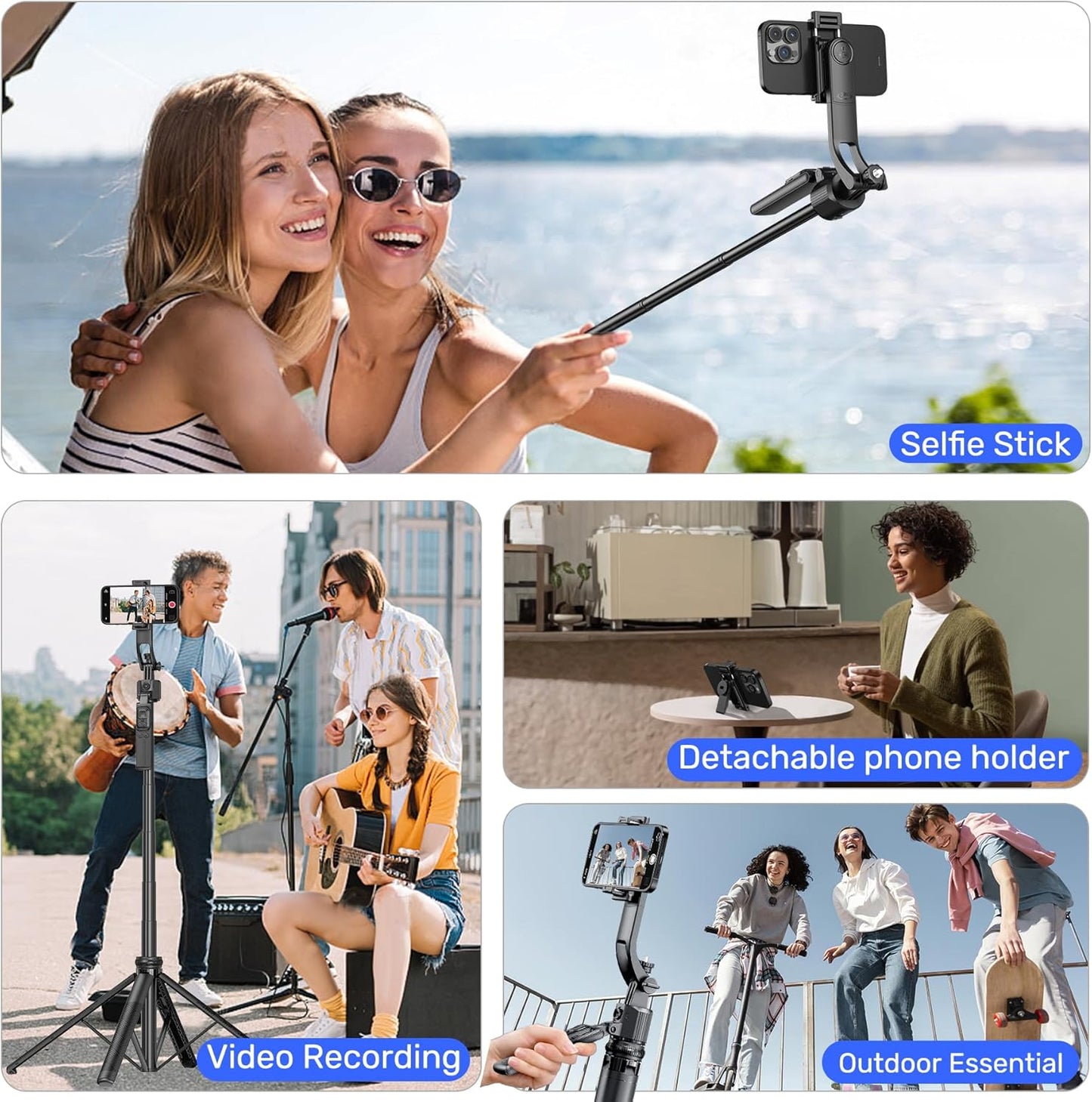 Auto Face Tracking Selfie Stick Tripod for iPhone with Light,360 Rotation That Follows Your Movement,63" Phone Camera Tripod Stand with Remote for Content Creator Vlog Live Stream Video Recording