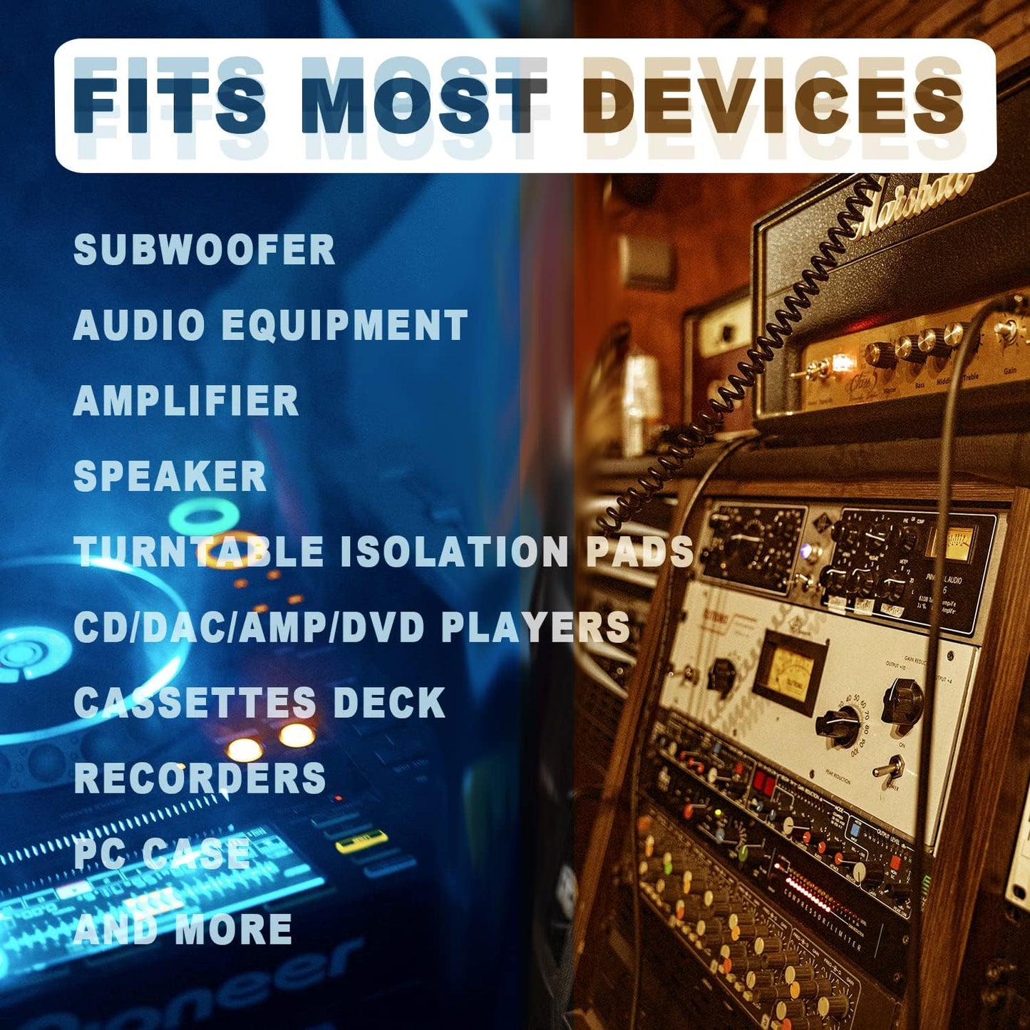 1.25" Silicone Hemisphere Bumpers Isolation Feet Rubber Non-Skid Speaker Pads with Adhesive Record Player Isolation Pads for Small Speaker Spikes,Turntable,Amplifiers, Subwoofer,Monitors,Decks 8 pcs