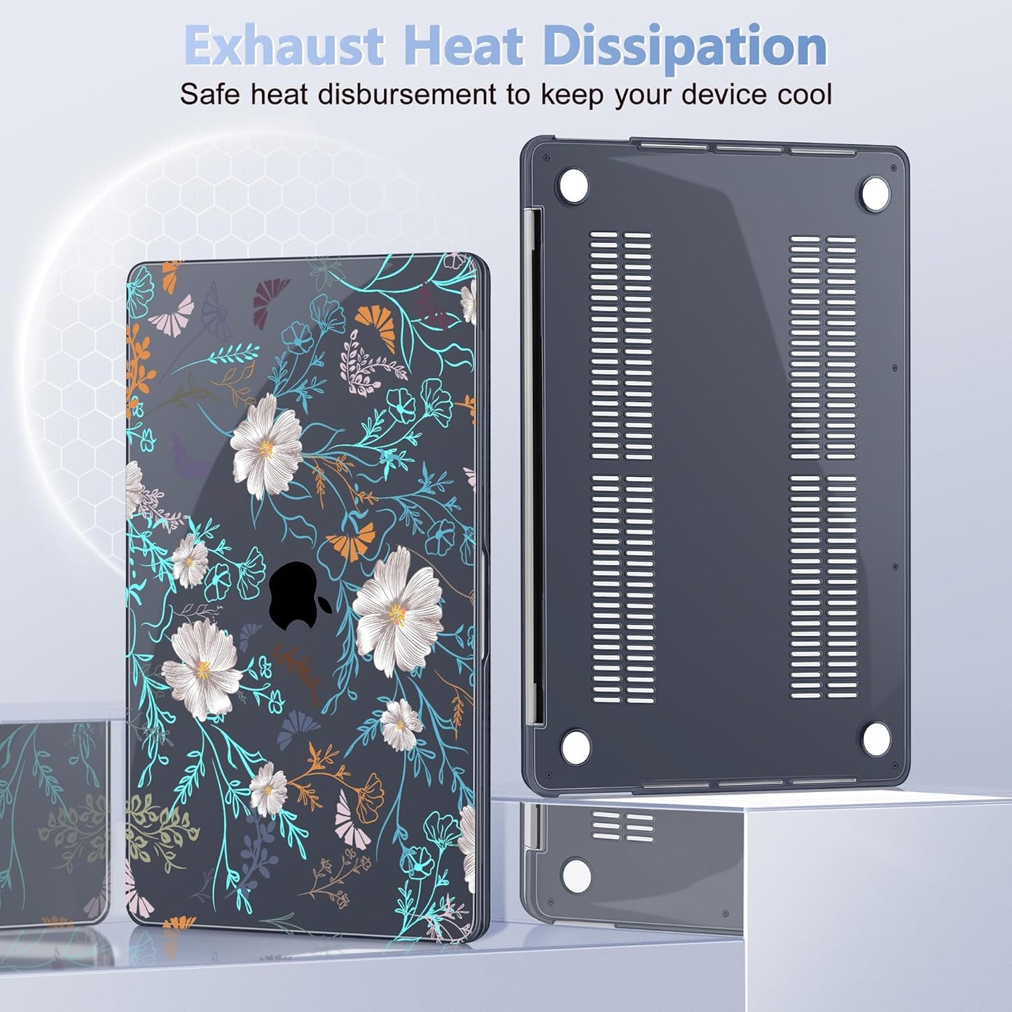 for MacBook Pro 16 inch Case 2019 2020 Release Model A2141, Plastic Hard Shell Cover with Keyboard Cover & Screen Protector for MacBook Pro 16 inch with Touch Bar & Touch ID, Rustic Flowers