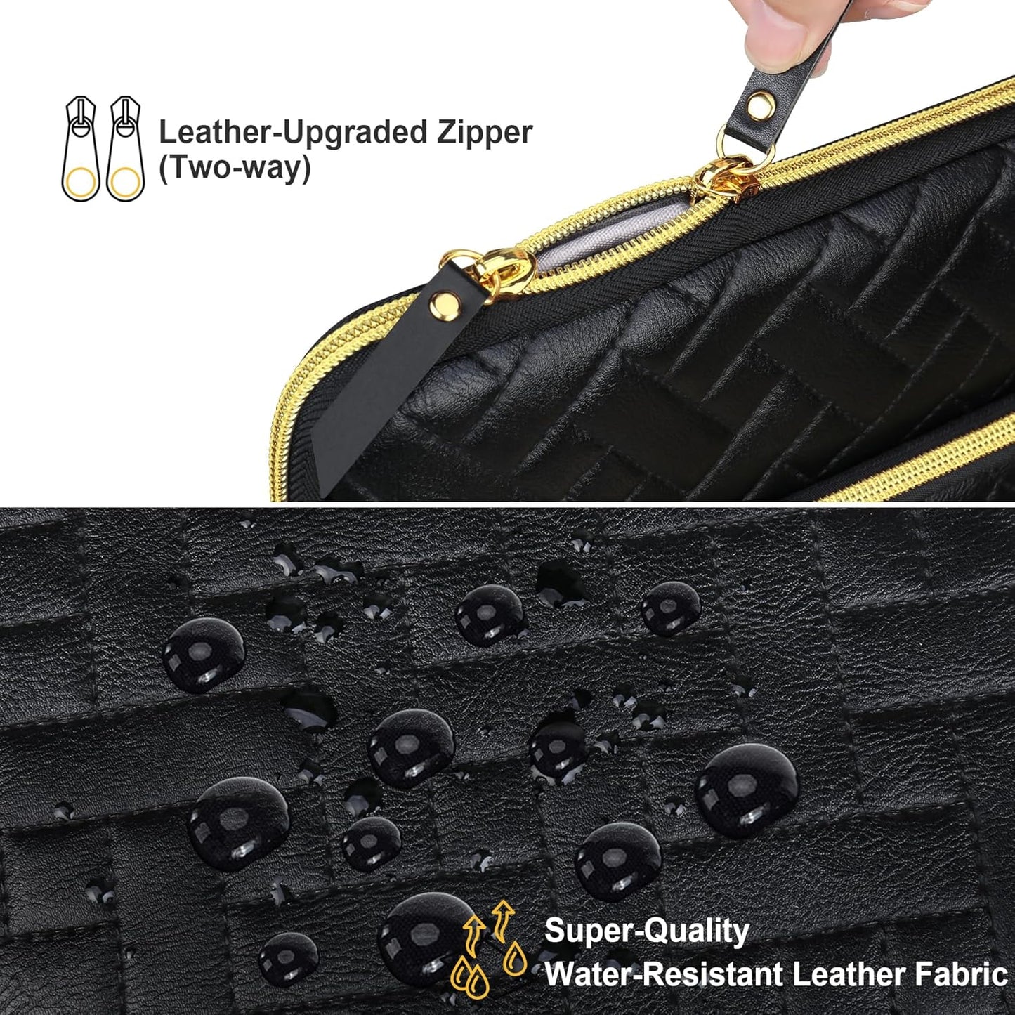 Lacdo Laptop Sleeve Case for 14 inch New MacBook Pro M4/M3/M2/M1 Chips Pro Max A3112 A3401 A3185 A2918 A2992 A2779 A2442 2024-2021, 13.8 inch Surface Laptop 7th Copilot+PC Computer Bag, Elegant Black