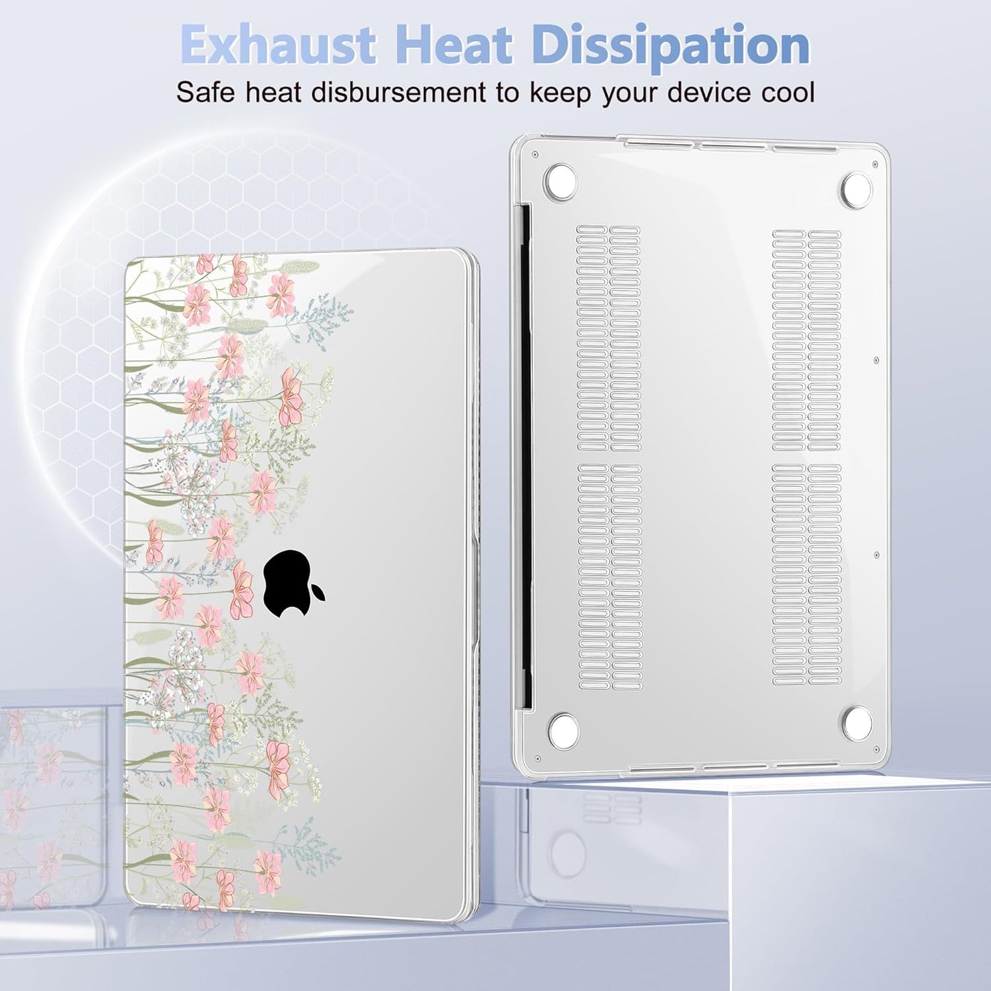 for MacBook Pro 16 inch Case 2019 2020 Release Model A2141, Plastic Hard Shell Cover with Keyboard Cover & Screen Protector for MacBook Pro 16 inch with Touch Bar & Touch ID, Floral C322