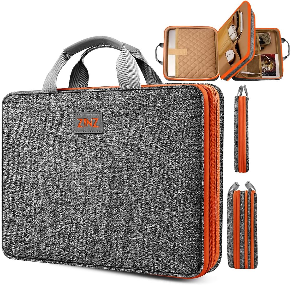 ZINZ Slim Expandable 13 13.3 13.6 14 Laptop Case Sleeve Compatible with MacBook Air/Pro 13-14 M1 M2 M3 2021-2023 Pro/Max,13.5 Surface Laptop 4/3,D01G02