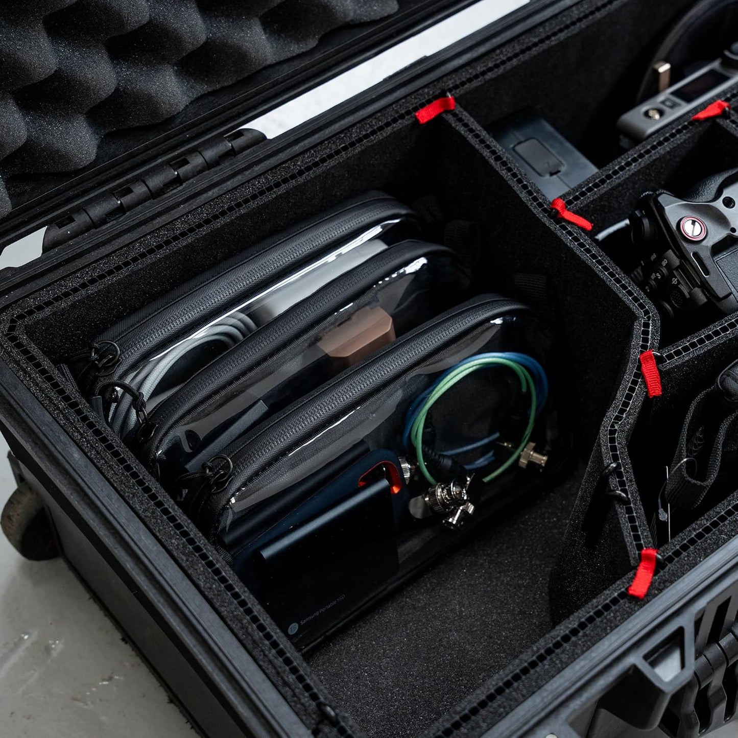 GOBAGS NEO Production Zipper Bags - Electronics & Camera Accessories Bag - Cable organizer, Gear Accessory Pouch, Travel Camera Essentials (Extra Small, Black, 2 pack)