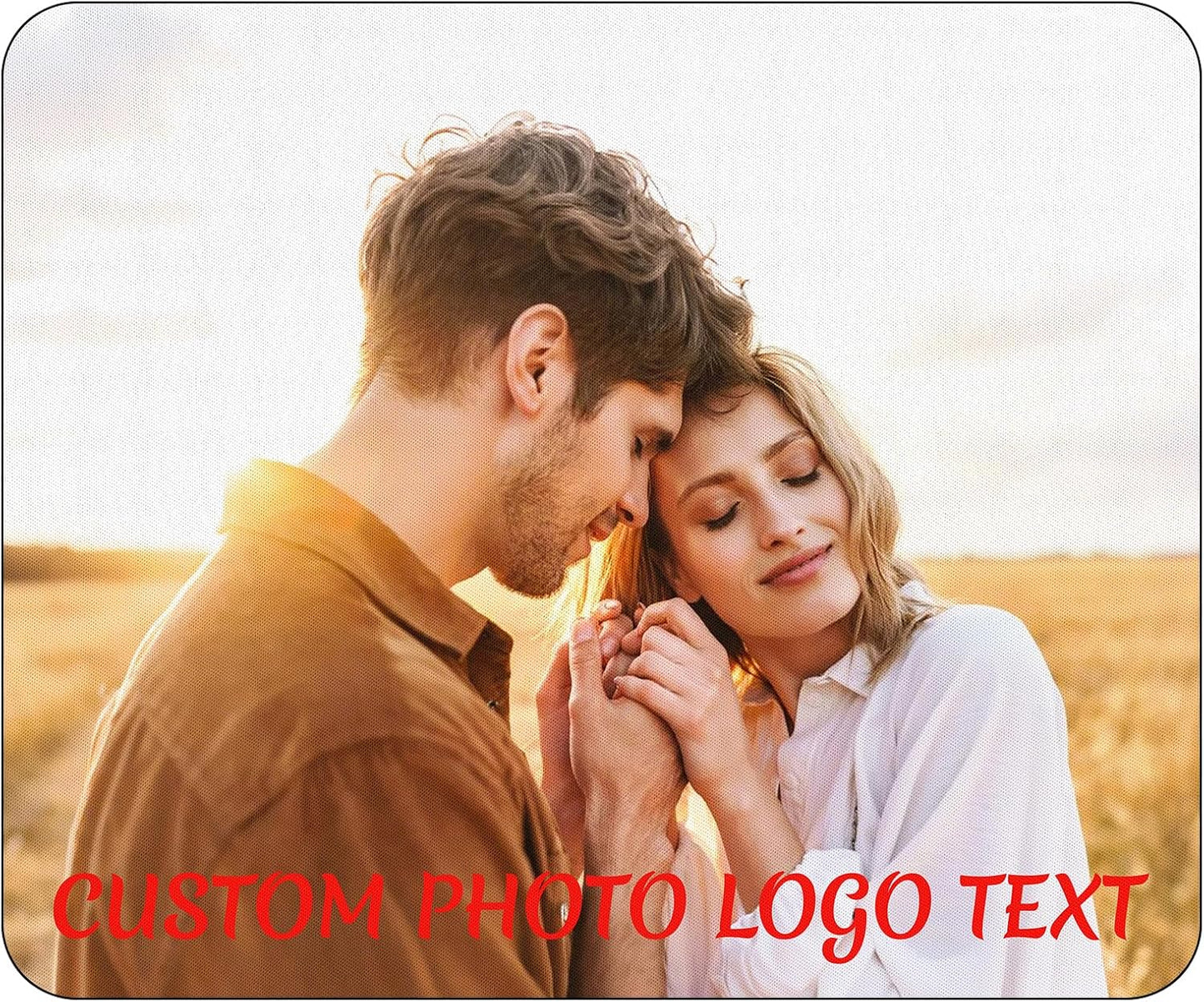 Custom Mouse Pad, Personalized Mouse Pad with Photo & Text, Neoprene Mouse Mat for Laptop Computer Office Desk, Mousepad Small with Anti-Slip Rubber Base