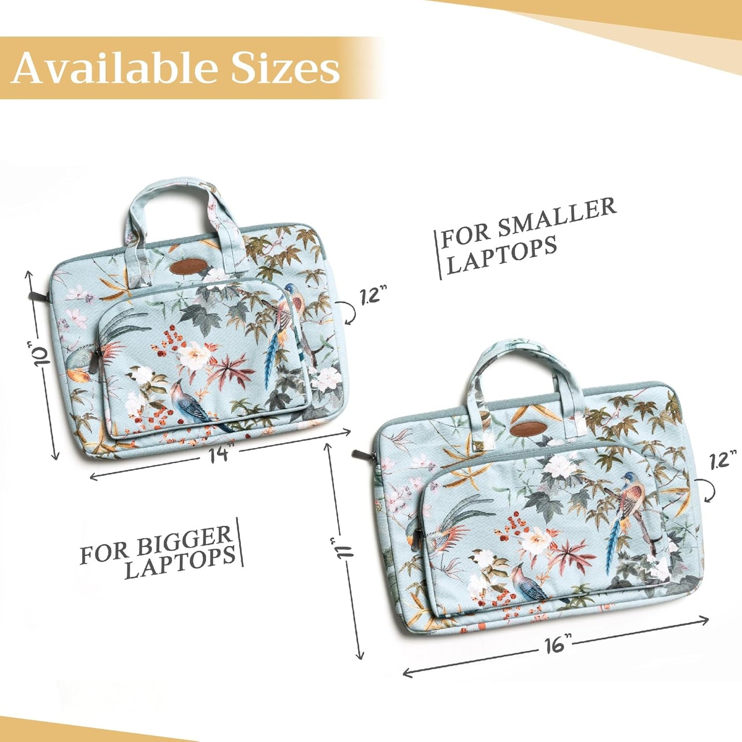 Maison d'Hermine Laptop bag with front pocket Stain and water repellent Cotton canvas