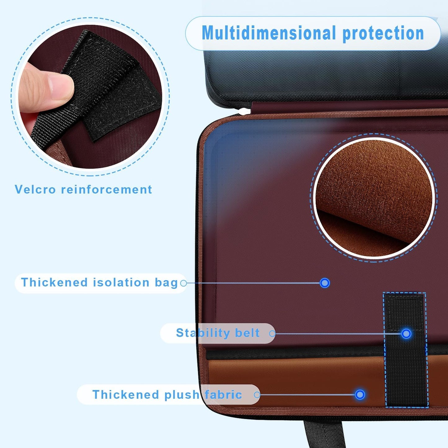 ZINZ Laptop Case Computer Sleeve Briefcase with Multi-pockets for 11.6 12.9 13 13.3 14 15 15.6 16 inch Notebooks