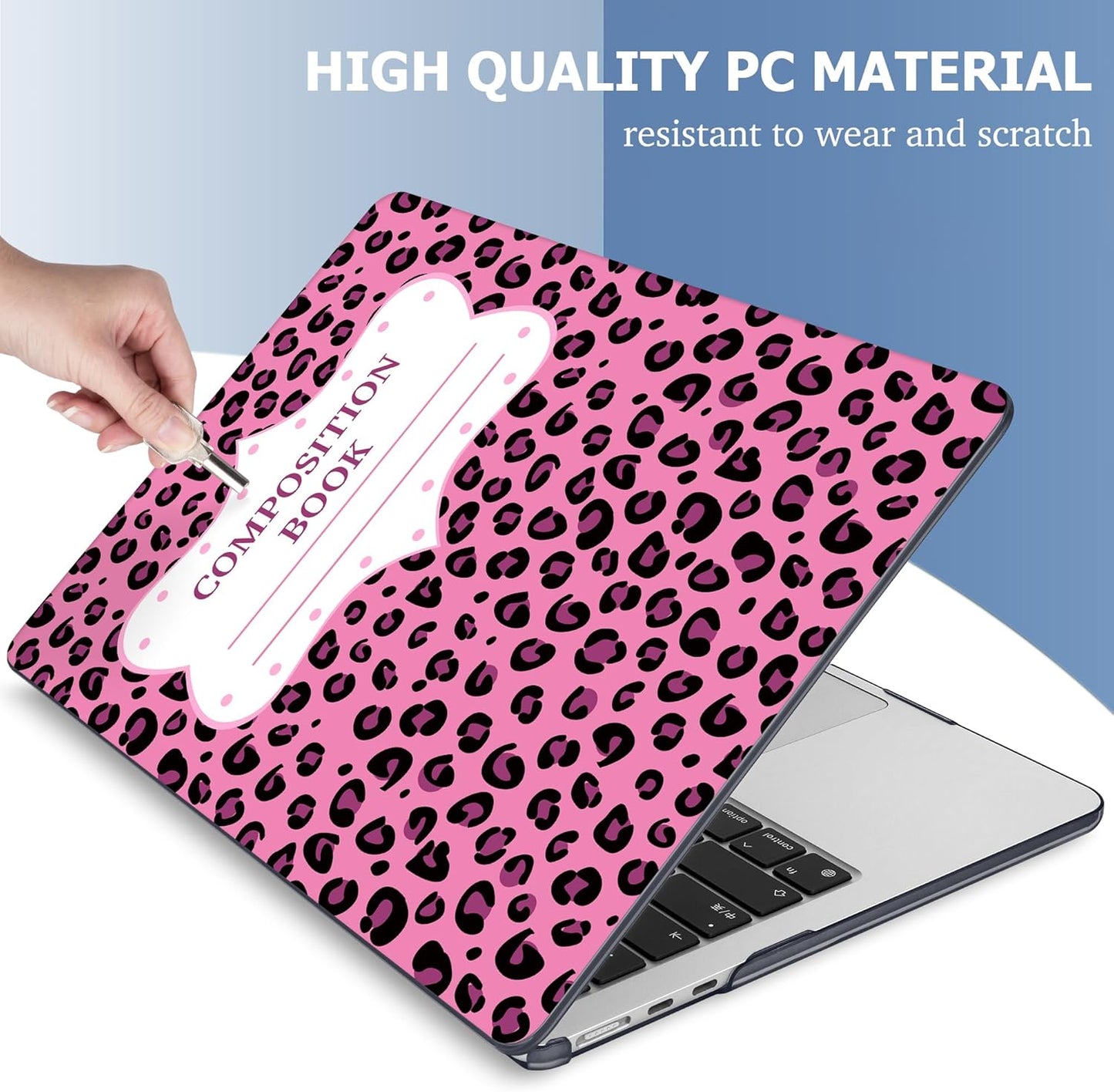 Mektron for 2025 MacBook Air 15 inch M4 Case A3241/ 2024 M3 A3114/ 2023 A2941 M2 Hard Printed Case with 15.3 Liquid Retina Display Touch ID, Plastic Hard Cover & Keyboard Skin- Composition Book