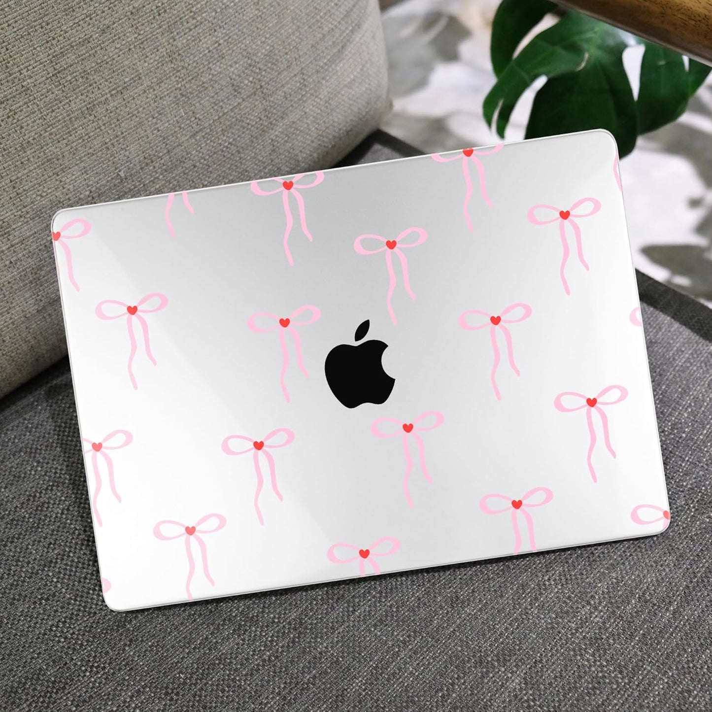 MEEgoodo Case for M4/M3/M2 MacBook Air 13.6 inch Case 2025 2024 2022, Fit Model A3240/A3113/A2681, Laptop Hard Shell with Keyboard Cover Compatible with MacBook Air 13 inch, Bows & Little Hearts