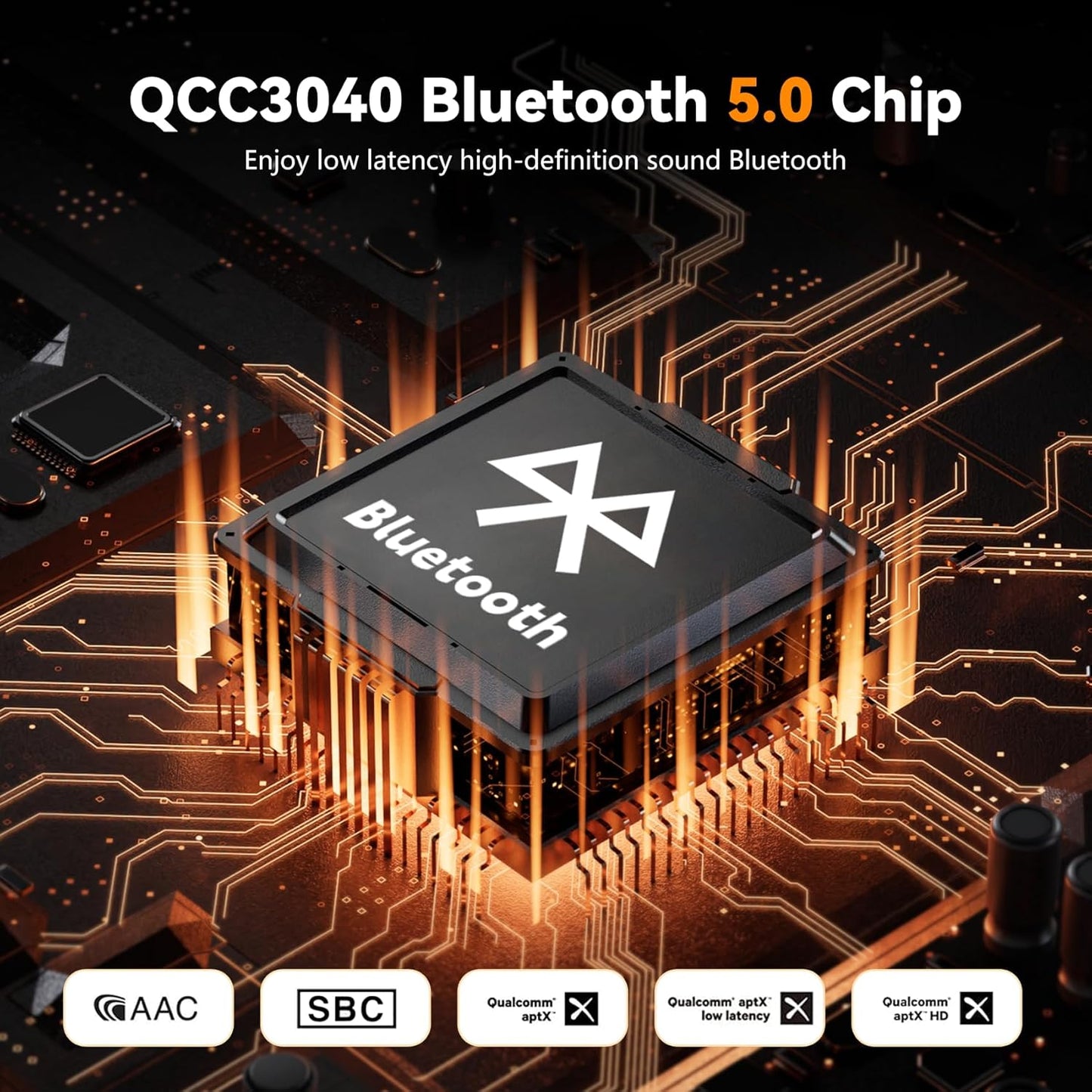 AK30 Mini Bluetooth Amplifier for Passive Speakers,50W+50W 2.0CH Audio Amplifier,Stereo HiFi Digital Amp,Home Amp Receiver w/AUX/USB/BT/Opt Input & 12V/5A Power Adapter for Home/Garage/Ceiling